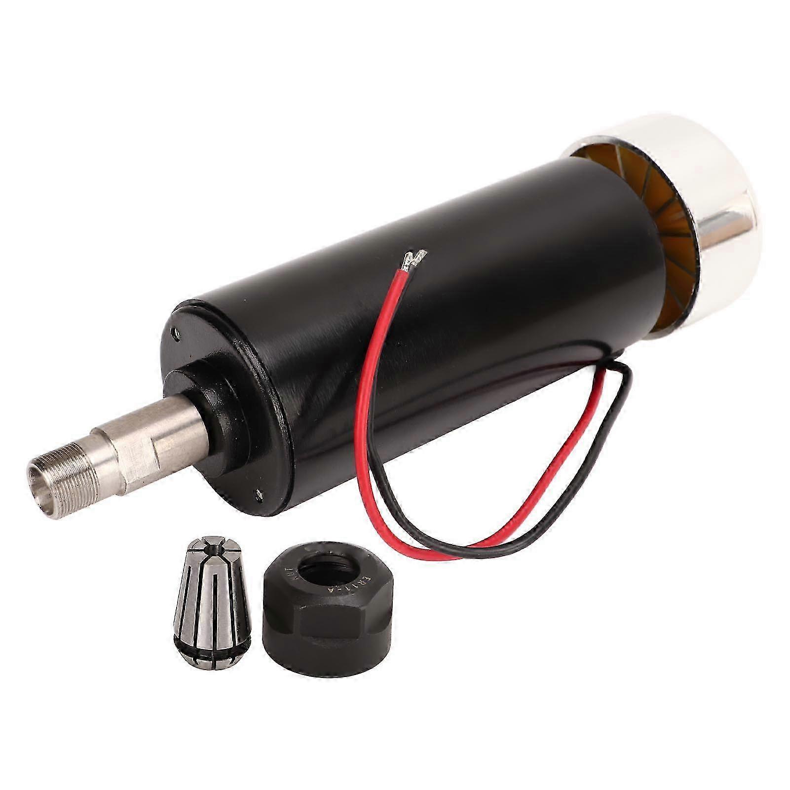 500-w-48-v-dc-cnc-motor (52 Mm) Mit Er11-spannzange, Luftgekühlt, 12.000 U/min, 600 Mnm Drehmoment, Zum Fräsen Und Gravieren, Schwarz, Spannfutter