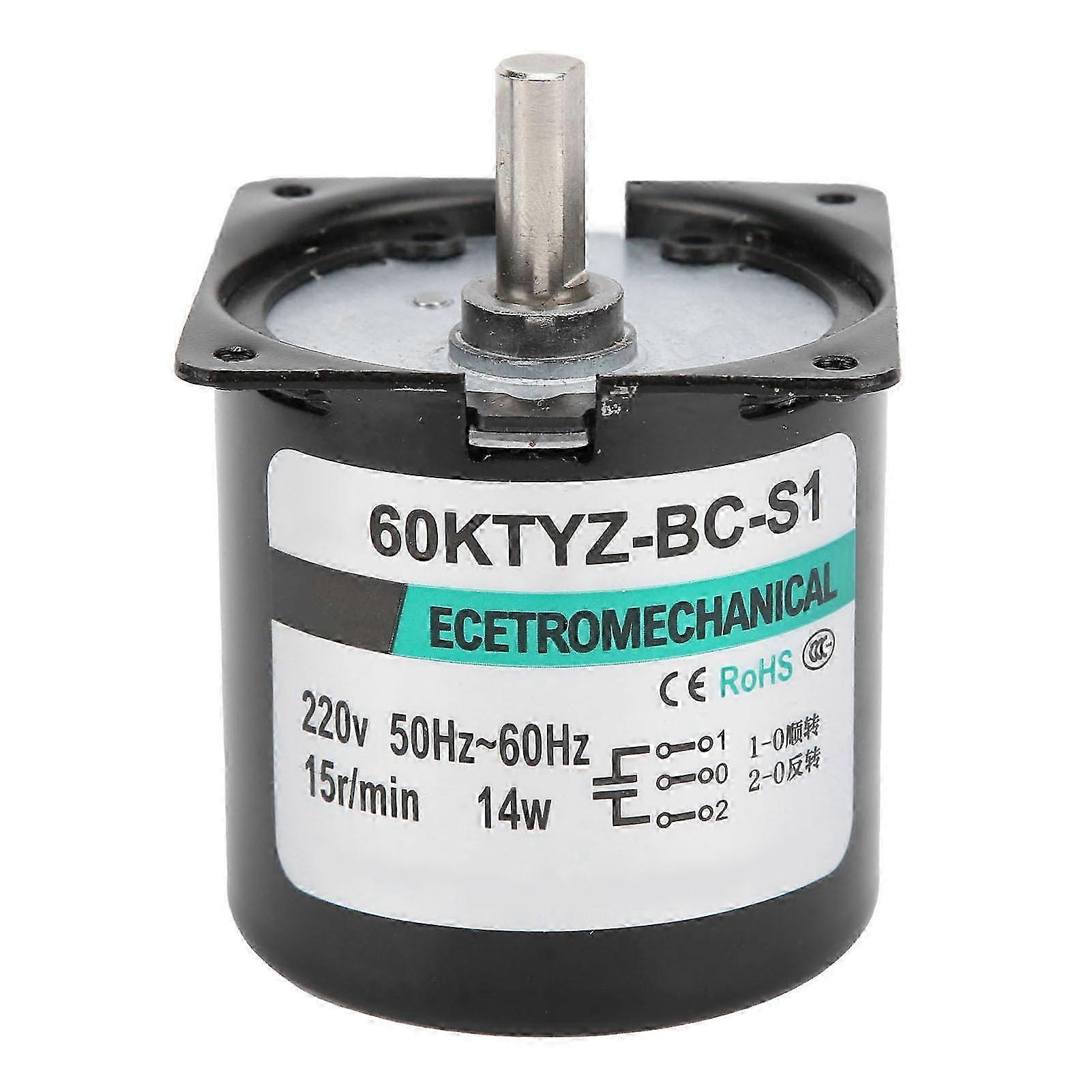 Wechselstrom-synchronmotor Mit Metallgetriebe, 14 W, 15 U/min, 220 V, Permanentmagnet, Diy-generator, Langsamer Und Leiser Betrieb