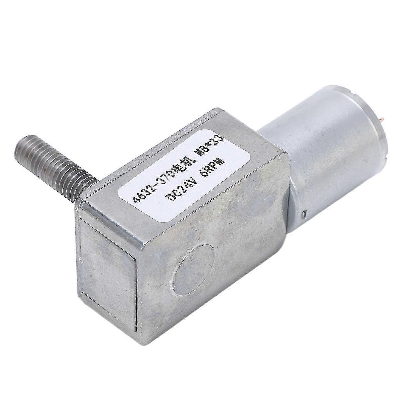 24v Gleichstrom-getriebemotor, M8x33 Gewindewelle, 6 U/min, Untersetzungsgetriebe Aus Legiertem Stahl Mit Hochleistungslagern, Für Industrielle Anwendungen.
