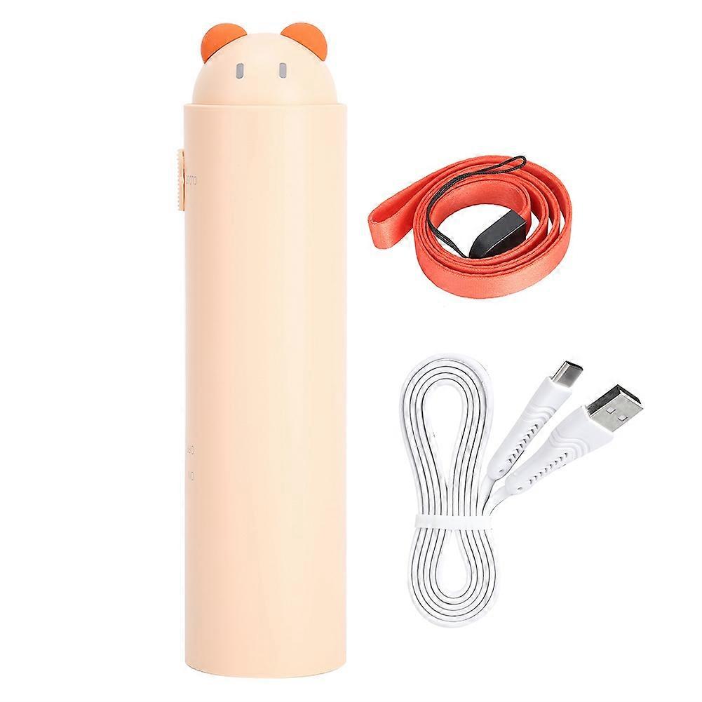 Mini-teleskopventilator Mit Usb-akku, Wiederaufladbar, Für Zuhause Und Büro, 5 V Dc, Beige