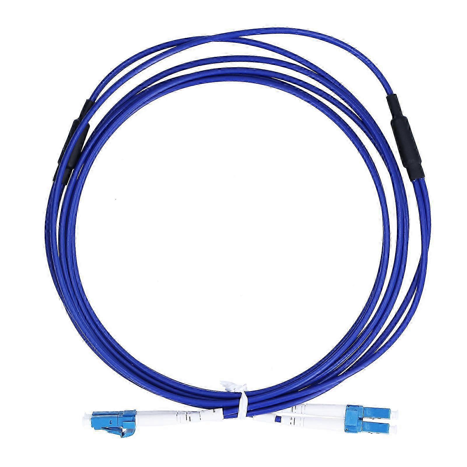 Geschirmtes Glasfaserkabel, 2-adriges Singlemode-patchkabel, Blaue Lc-upc-stecker, 5 Meter, Starke Und Zuverlässige Verbindung.