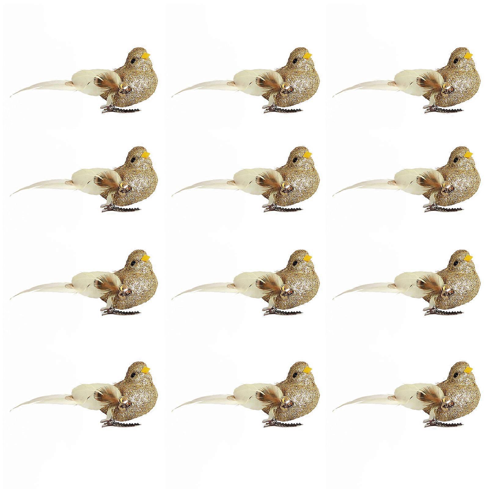 Künstliche Federdekoration, Dekovogel, Farbecht, Vielseitig Einsetzbar Für Blumen, Bastelprojekte Und Feengärten