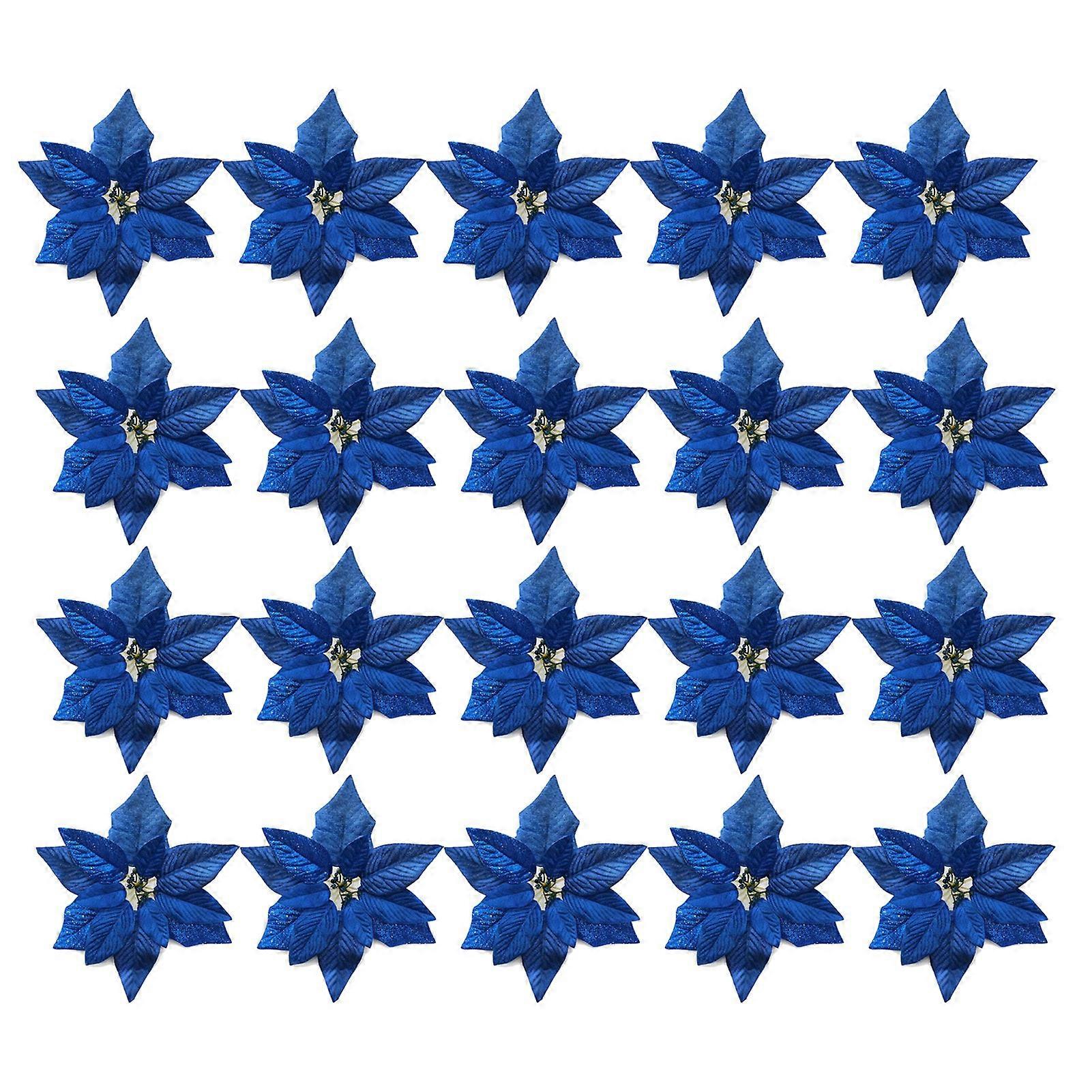 Weihnachtsschmuck Aus Stoffblumen Für Den Weihnachtsbaum, Festliche Künstliche Blumenornamente, Textilbaumschmuck, Set Aus Roten Und Grünen Künstlichen Zweigen, Festliche Dekogirlanden