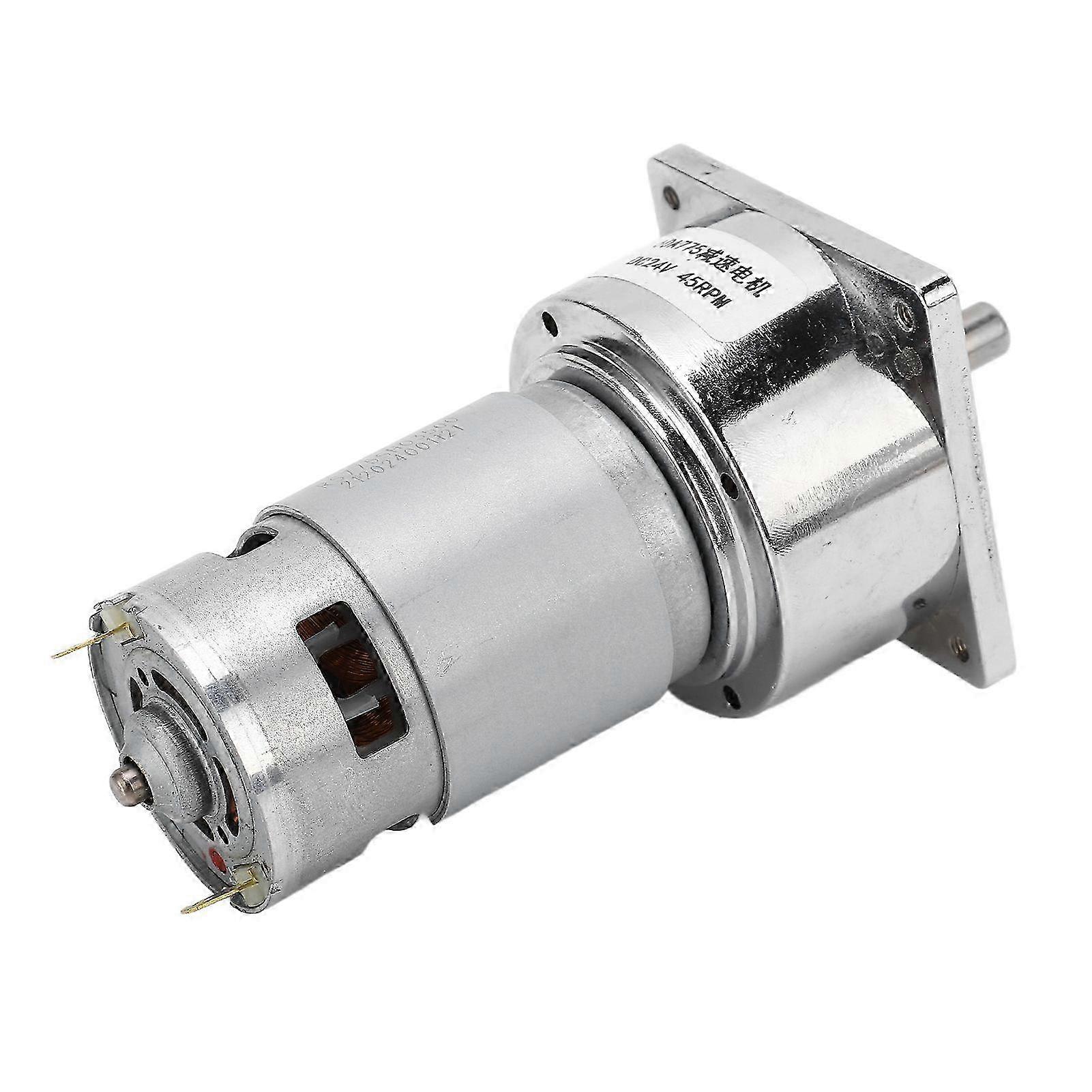 24-v-gleichstrom-getriebemotor Mit Selbsthemmung, Gehäuse Aus Aluminiumlegierung, Spule Aus Messing, Mikro-schneckengetriebemotor, 3,8 A, 45 U/min, Drehmoment 21,2 Kg·cm