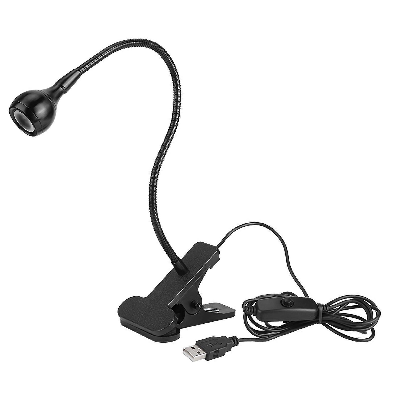 Flexible Led-leselampe Mit Usb-clip, Nachttischlampe, Tragbare Schreibtischlampe, Verstellbarer Arm, Clipbefestigung, Ideal Zum Lesen Und Arbeiten