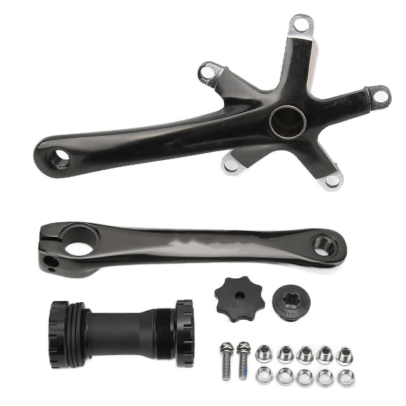 Kurbelgarnitur Aus Hochfester Aluminiumlegierung Für Fahrräder, Mountainbike-kurbelgarnitur-set Inklusive Tretlager, Robuster Antriebsstrang Für Mountainbikes