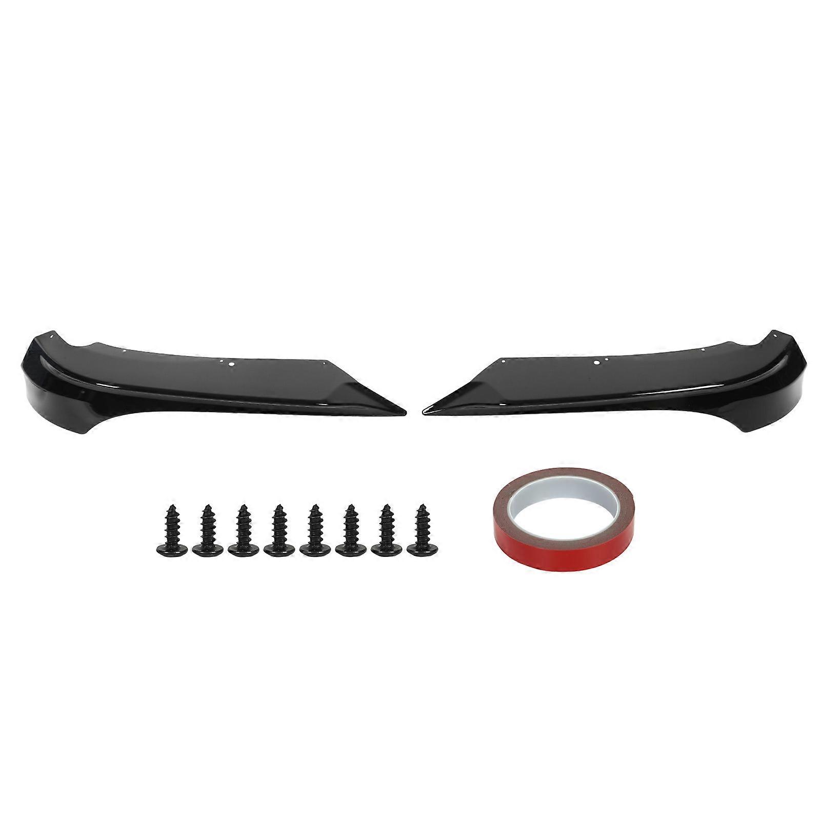 2-teiliger Frontspoiler-lippendiffusor-stoßstangensplitter In Hochglanzschwarz Für Bmw 3er E90 4-türer Limousine 2009-2011