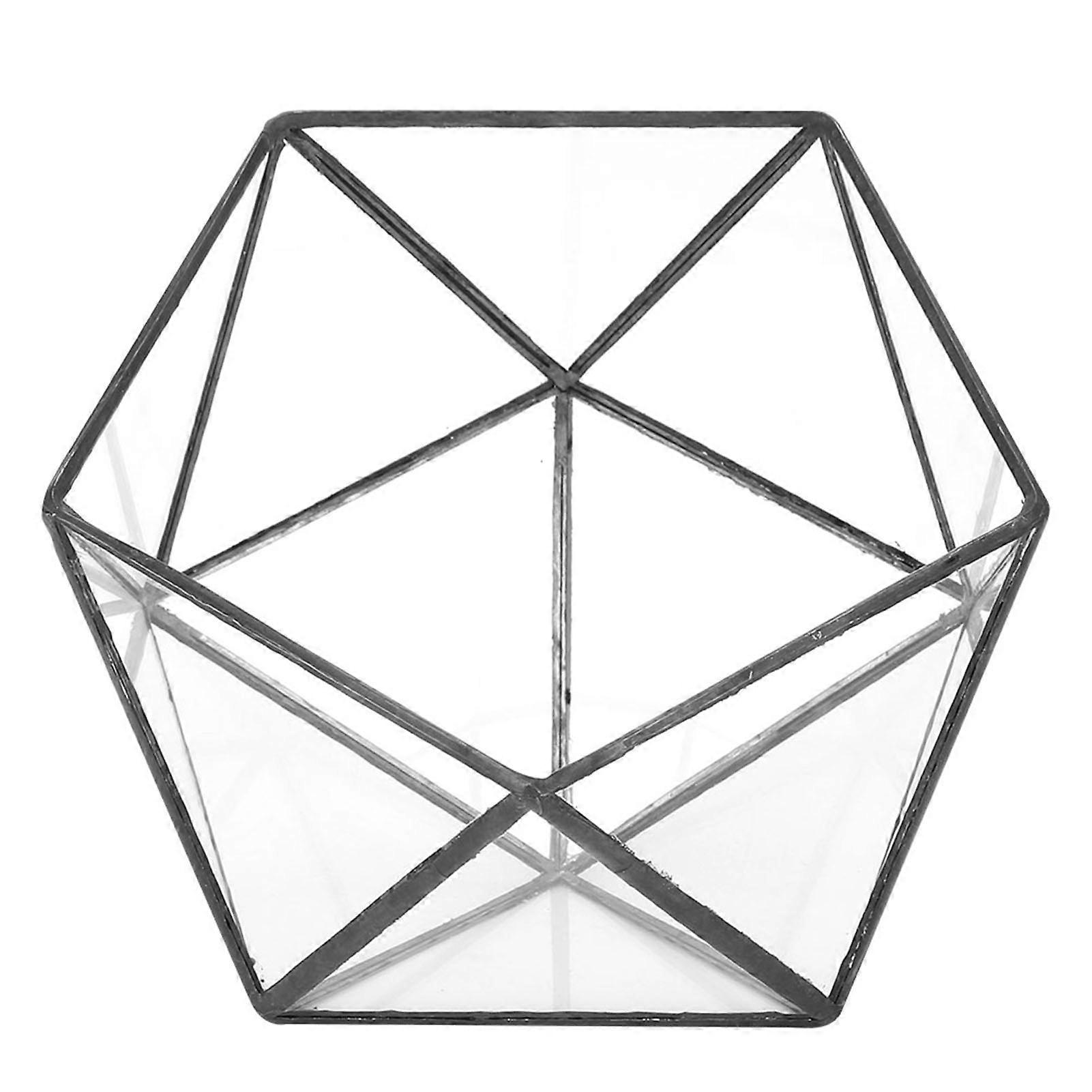 Einzigartiger Geometrischer Glaspflanztopf Für Sukkulenten, Moose Und Farne – Landschaftsdekoration Mit Ständer, Modernes Design