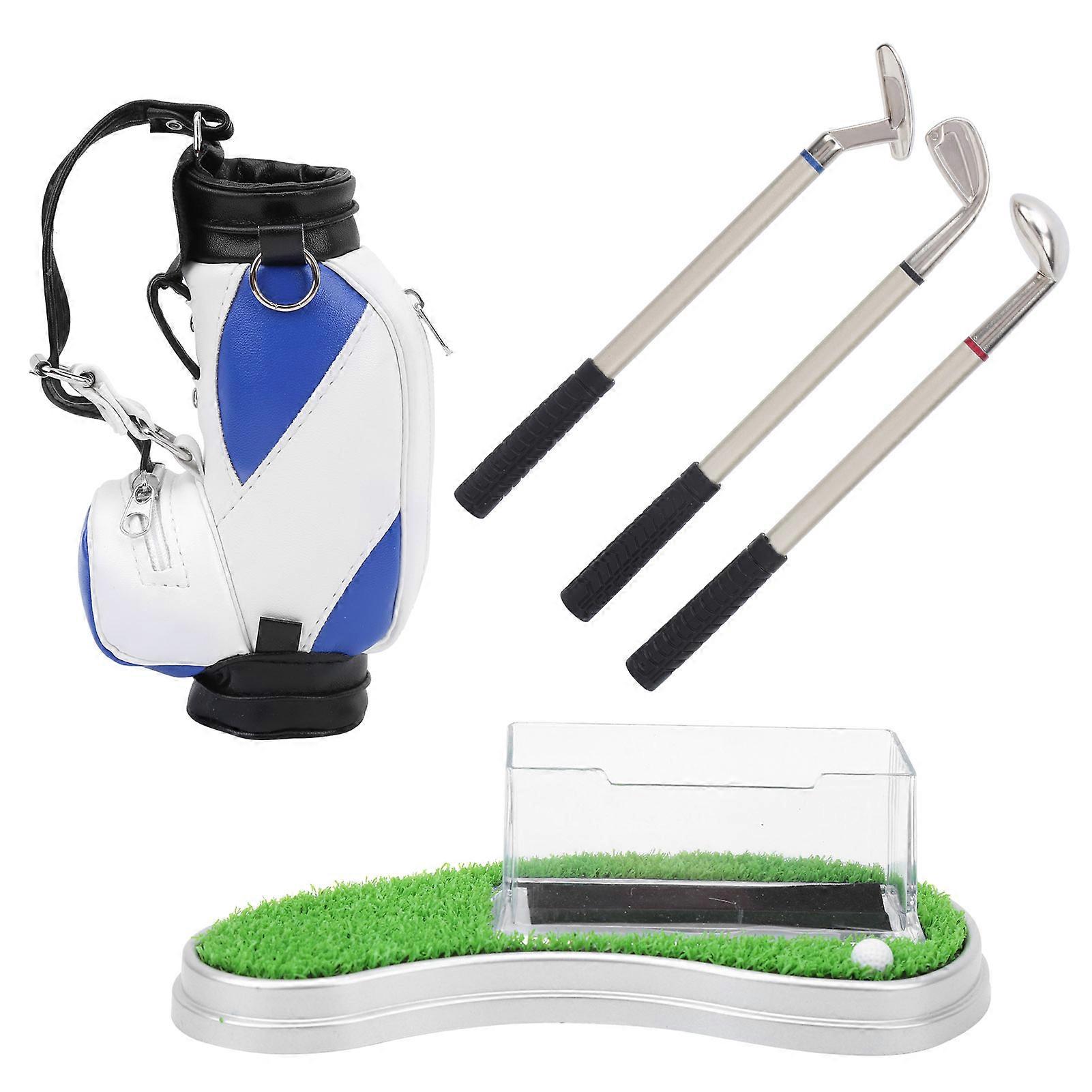 Mini-golftasche Mit Stiftehalter, Visitenkartenbox Und Souvenirständer, Bürogeschenkset