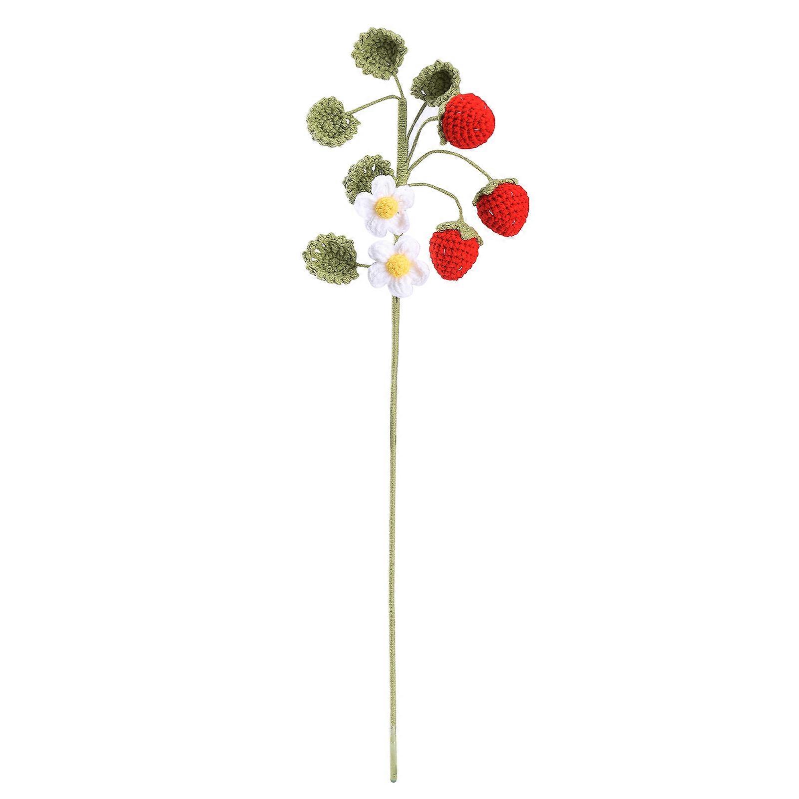 Wollgestrickter Blumenstrauß, Künstliche Früchte Und Blumen Für Hochzeiten, Büro- Und Heimdekoration