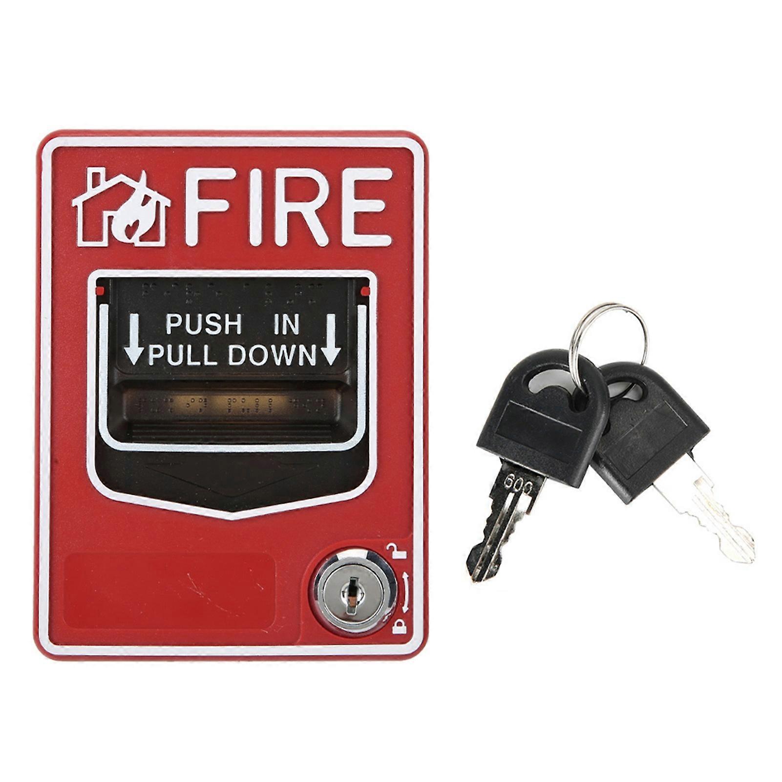 Manueller Feuermelderknopf Mit Zugfunktion, 9-28vdc Mehrdrahtsystem, Sicherheitsmelder Für Gefahrenzone, Notfallauslöser, Robuste Signalbox.