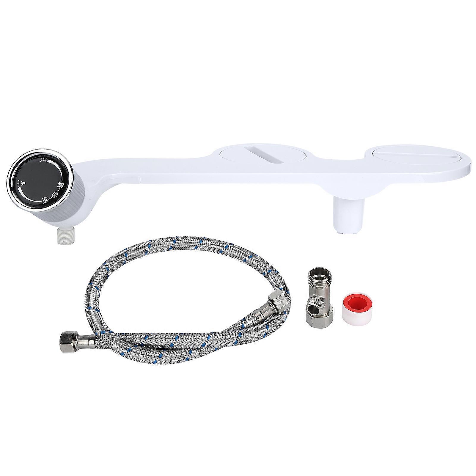 Bidet-set Mit Doppeldüse, Wc-waschlappen, G1/2-gewindeanschluss, Nicht-elektrischem Kaltwasserstrahl, Hygienischem Wc-bidet, Kaltwasseranschluss, Badezimmerzubehör