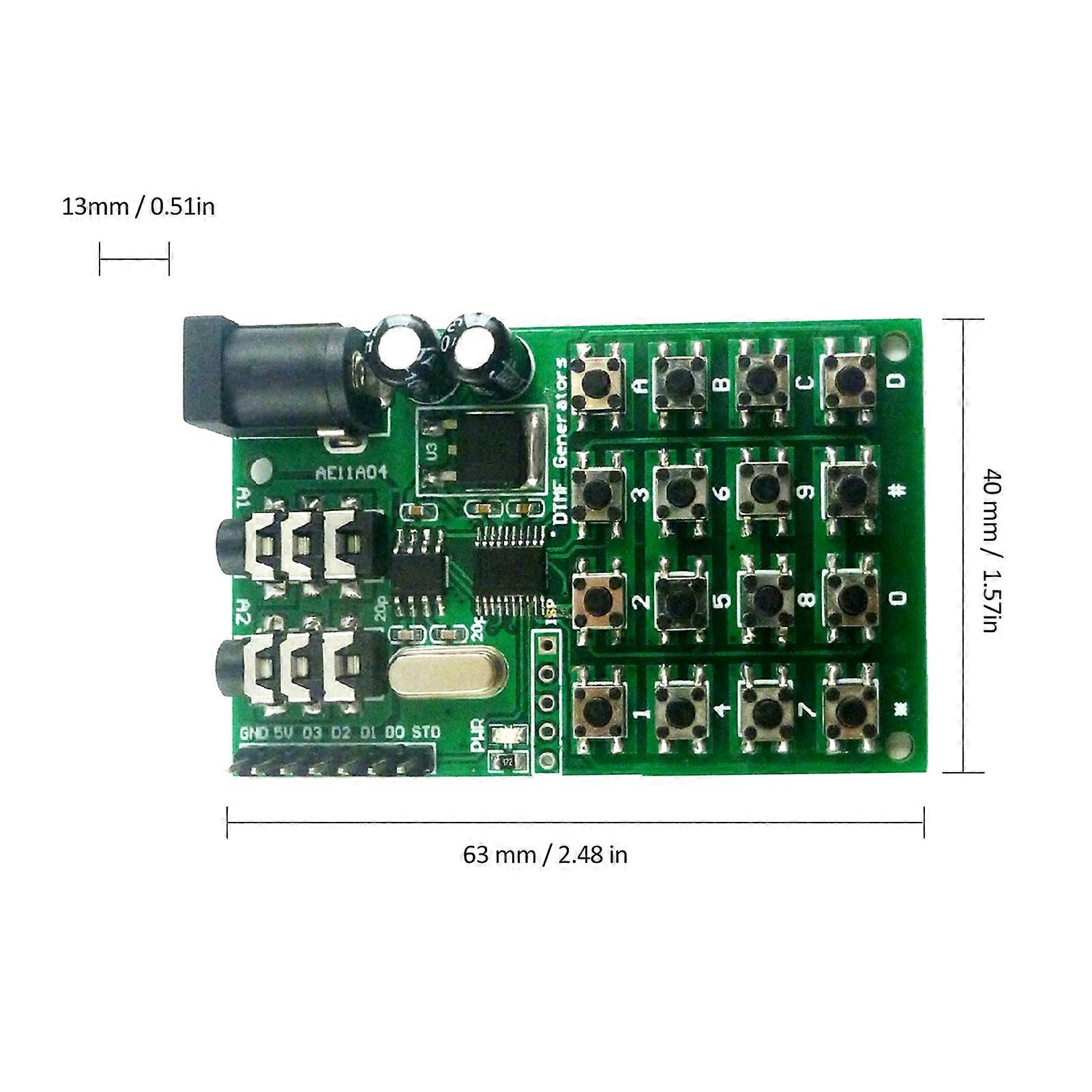 Dtmf 5-24vdc Sprachmodul Mit Doppelencoder Und Tastatur Für Mt8870/ce004/ce005/ce023/ad22b04/ad22a08, Tongenerator-senderplatine, Fernbedienung, Industrieanlagen.