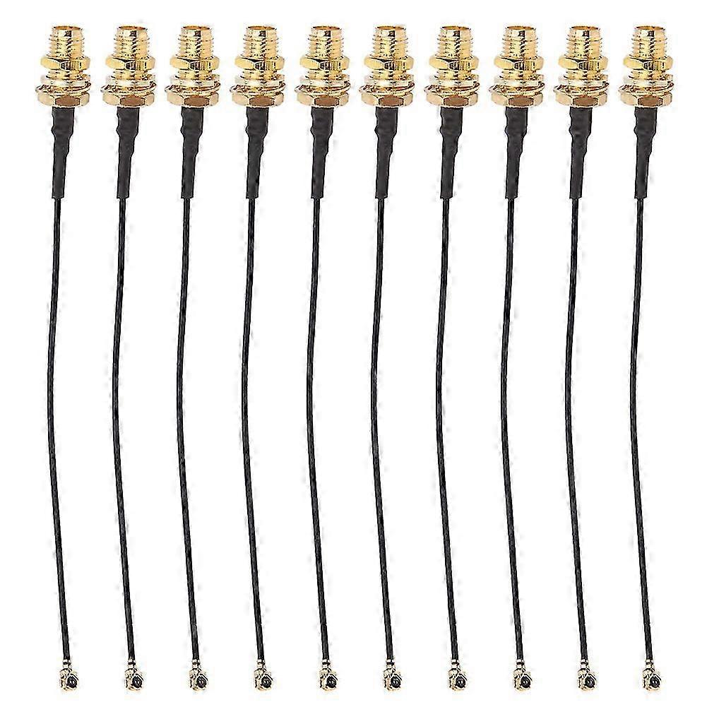 Sma-auf-ipx (u.fl)-verlängerungskabel, 10 Cm, 10er-packung Für Antennen, Gateways, Detektoren Und Gesichtserkennung