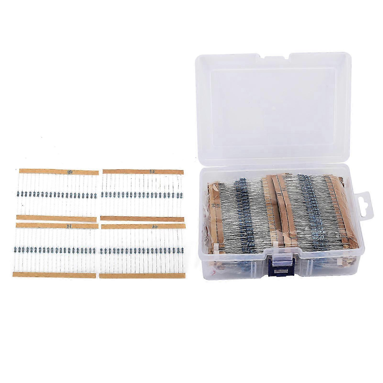Packung Mit 2600 Widerständen, 130 Werte, 1/4 W, 1 %, Metallfilm, Robuste Elektronische Bauteile Für Diy-projekte