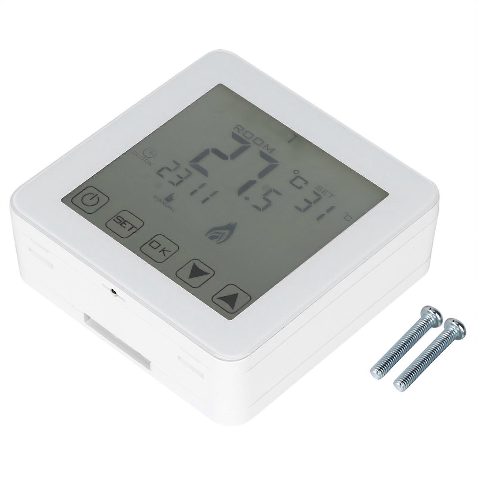 Digitales Wandthermostat Mit Programmierbarem Lcd-bildschirm, Raumtemperaturregler Für Elektrische Heizung, Präziser Regler, Touchscreen, 230 V.