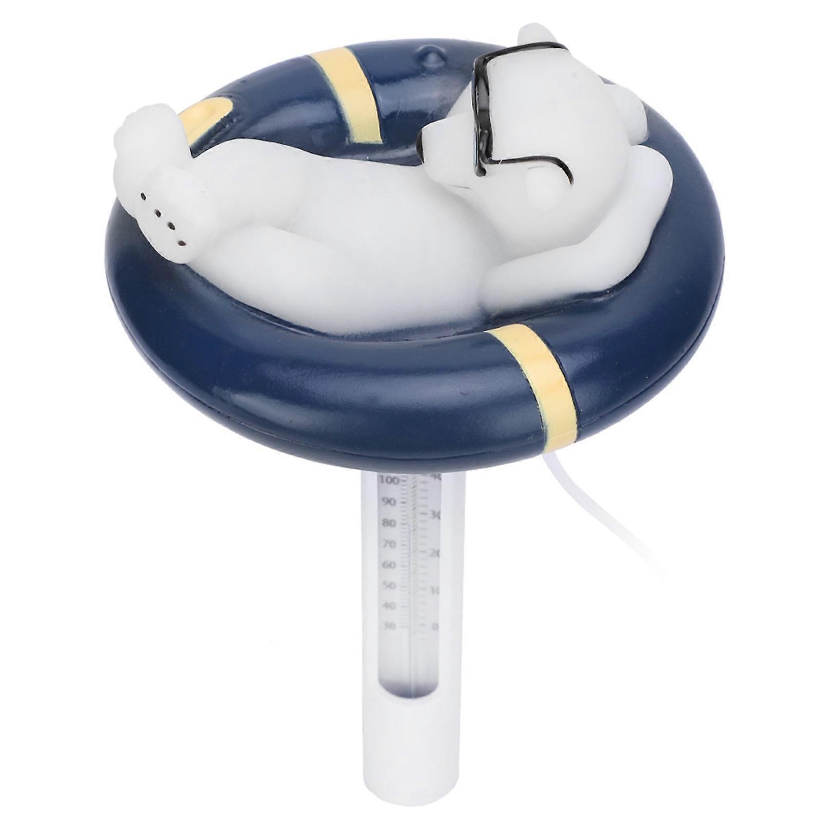 Schwimmendes Bärenthermometer Mit Lustigem Design, Wassertemperaturmesser Für Schwimmbäder, Whirlpools Und Fischteiche