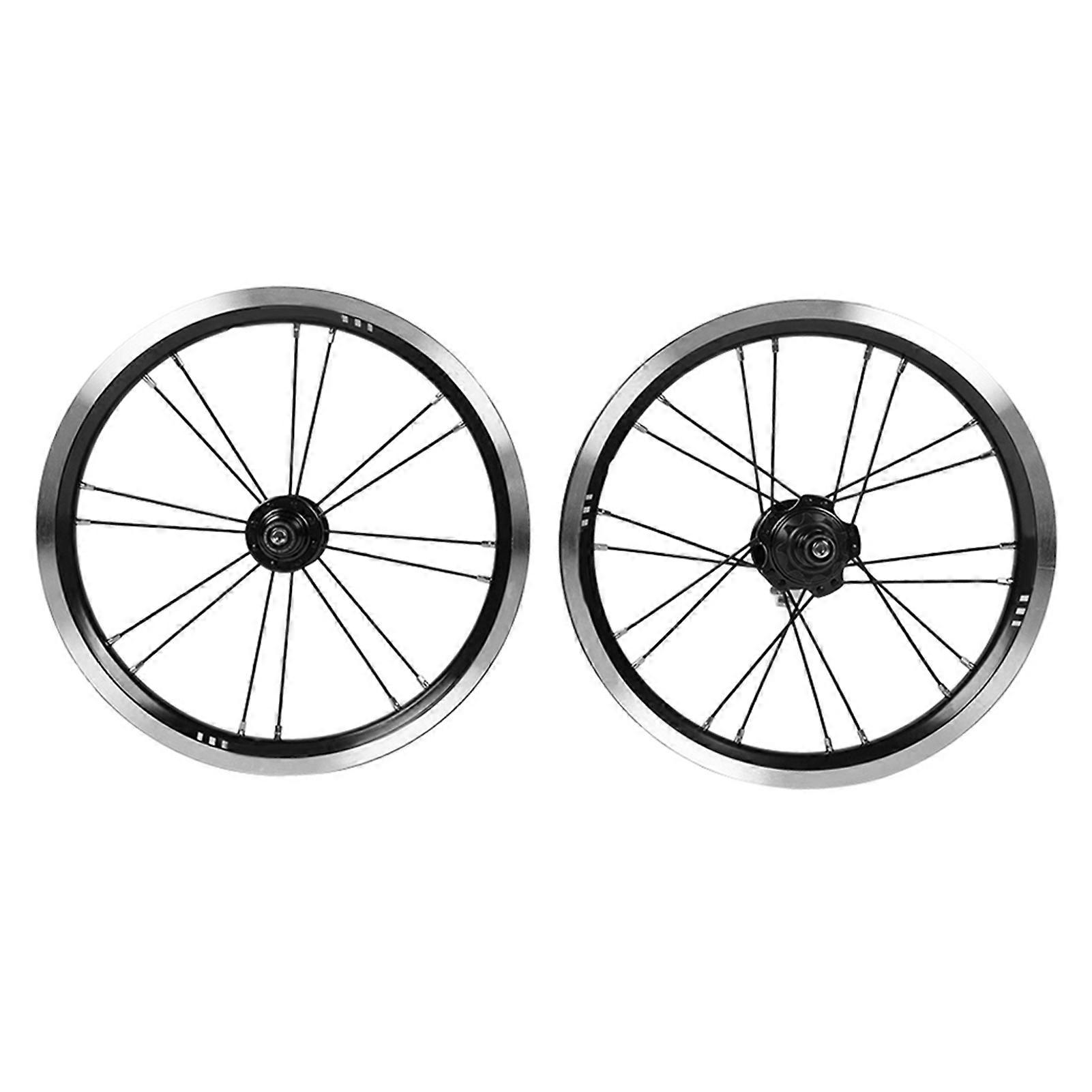 14-zoll-mountainbike-räder, Aluminiumfelgen, 9 Zähne, Für Falträder, V-bremsen (paar)