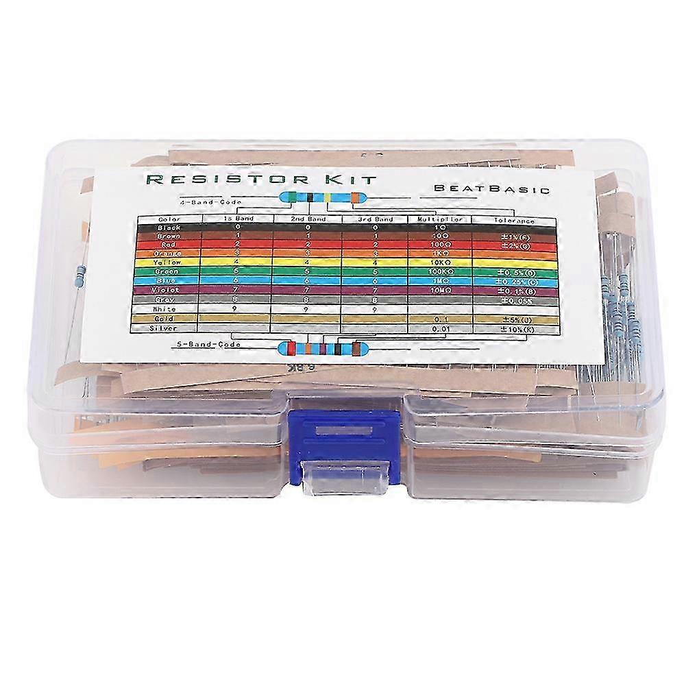 1280-teiliges Metallfilmwiderstands-set, 1r-10m, 64 Werte, Verschiedene Elektronische Bauteile Für Diy-projekte