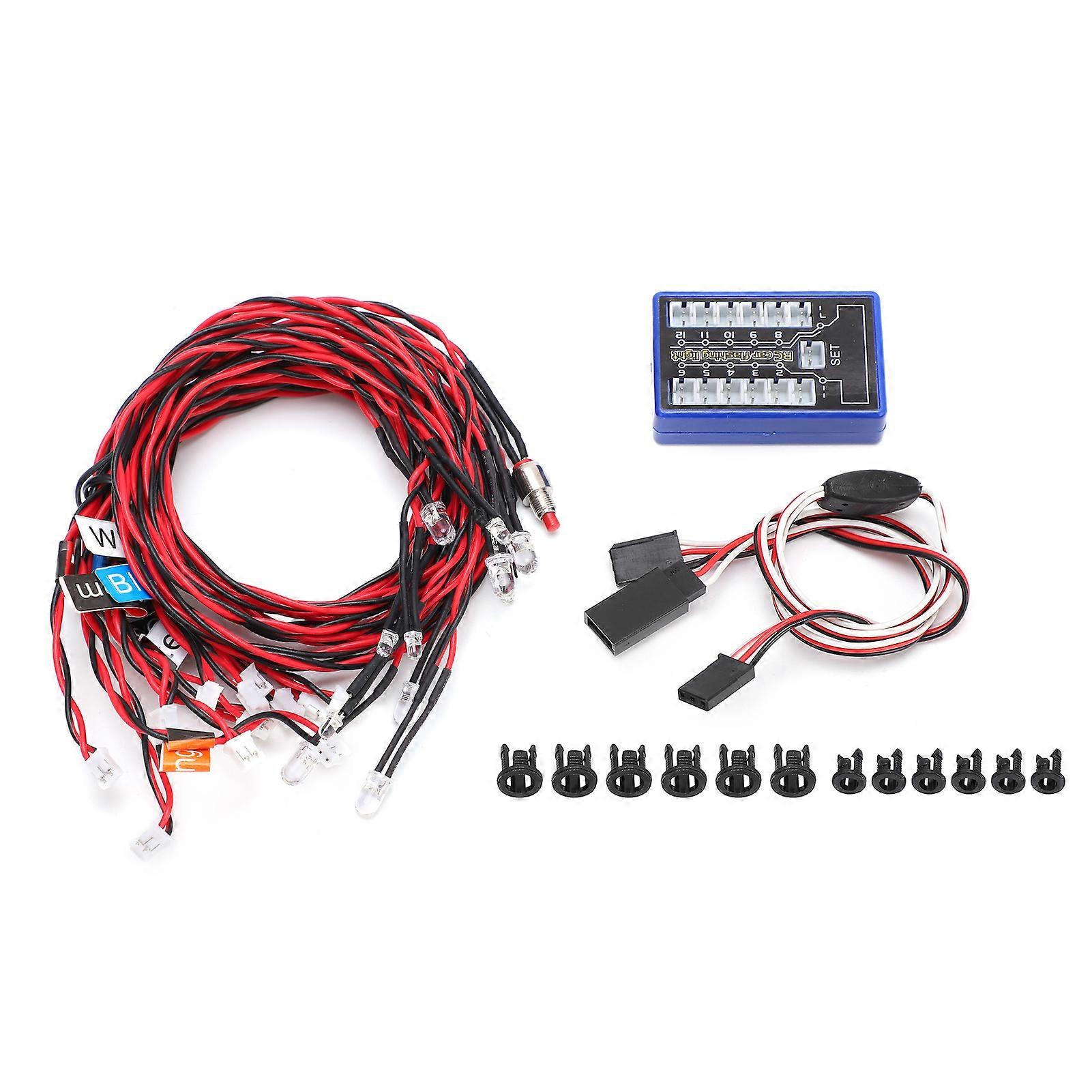 12-led-blinkbeleuchtungsset Für Rc-autos, Gut Sichtbares Beleuchtungssystem, Kompatibel Mit 4,8-6 V Dc, Packung Mit 12 Blinkdioden, Tuningzubehör Für Ferngesteuerte Autos.