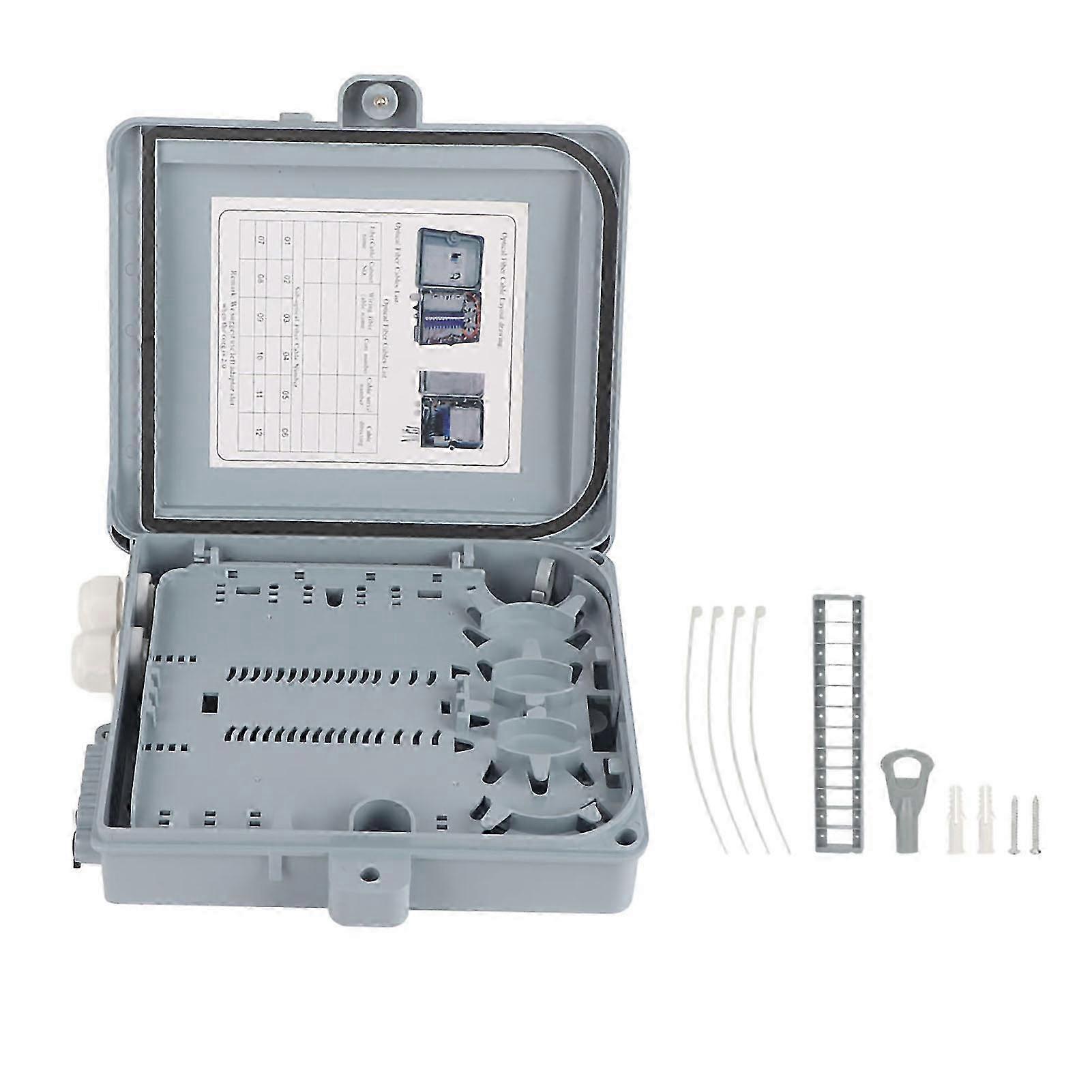 12-adrige Glasfaser-abschlussbox, Wetterfeste Ip65 Ftth-verteilerbox Für Den Außenbereich