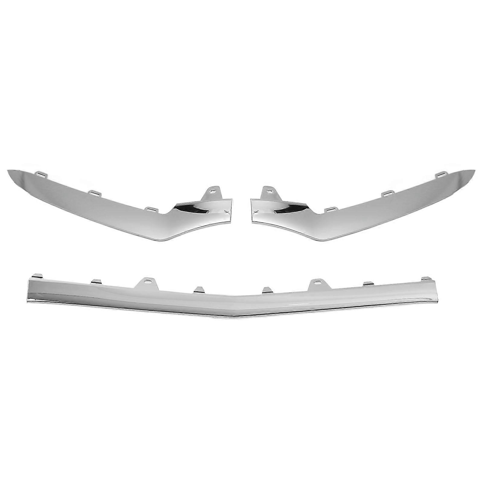 3-teiliges Set Glänzend Verchromter Zierleisten Für Die Untere Frontstoßstange Als Ersatz Für Mercedes-benz E-klasse W212 Amg Line Facelift 2014-2016