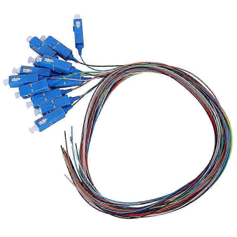 12-adriges Singlemode-sc/upc-glasfaser-pigtailkabel, Quadratischer Sc-stecker Mit Pvc-außenmantel