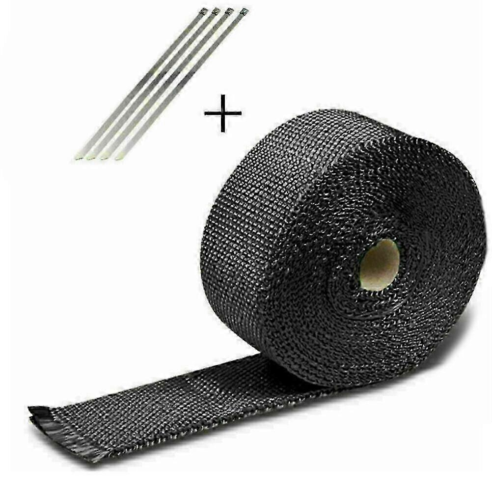 5 Meter Langes Auspuffisolierband, Robuste Auspuffrohr-ummantelung, Praktisches Motorrad-thermogewebe, Strapazierfähiger Schutzstreifen