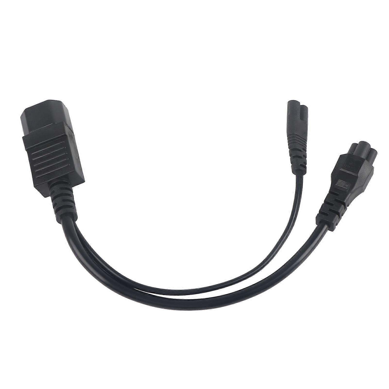 Wasserdichtes 10-a-250-v-verlängerungskabel, Iec320 C14-stecker Auf 2 C5/c7-buchsen-ausgangsnetzteil, Doppelanschlusskabel Für Lcd-monitore, Hochleistungs-netzstecker