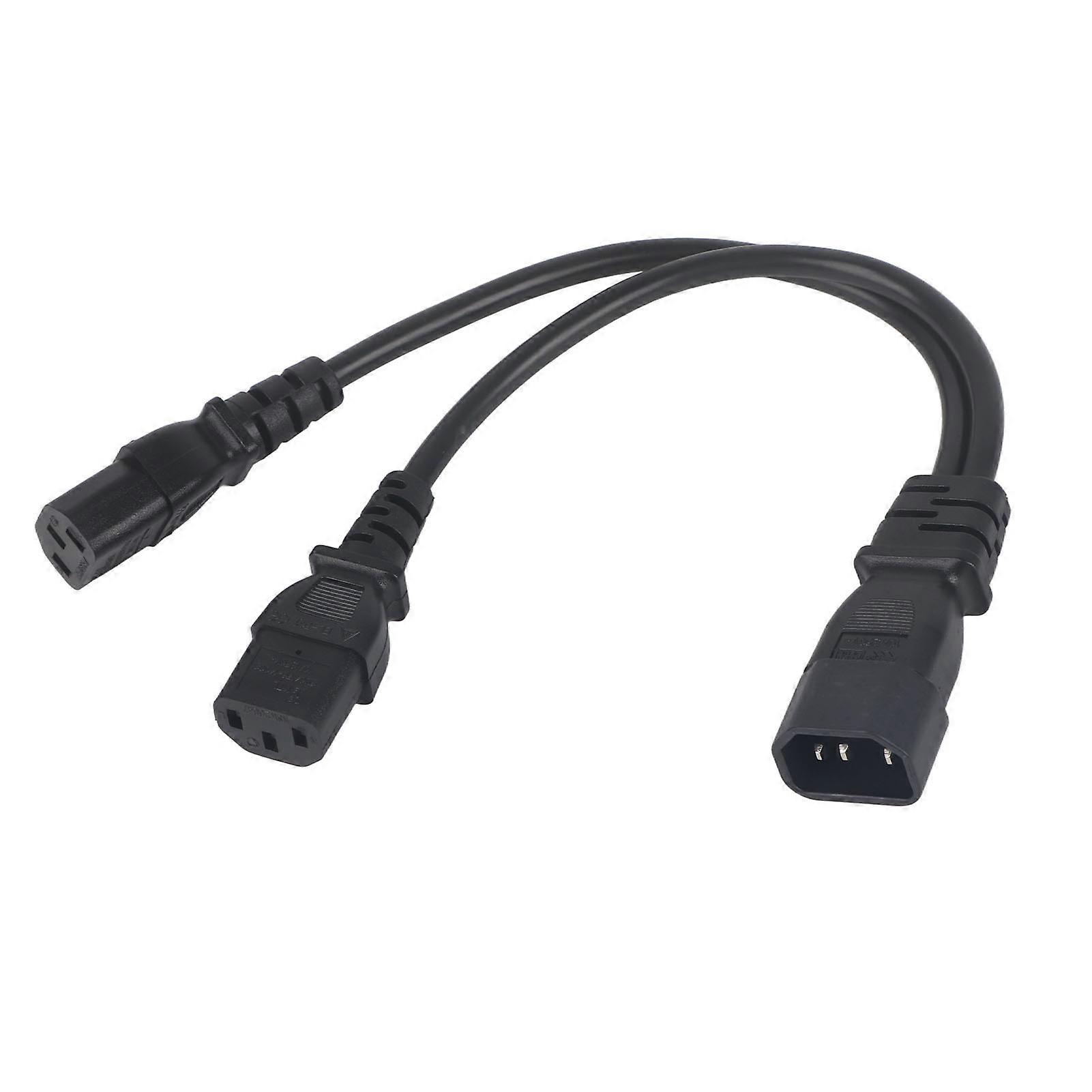Iec320 C14 Auf 2 C13 Buchsen-netzkabel, 1 Eingang 2 Ausgänge Y-splitter, 2500w 10a, Verlängerungskabel Für Lcd-monitore