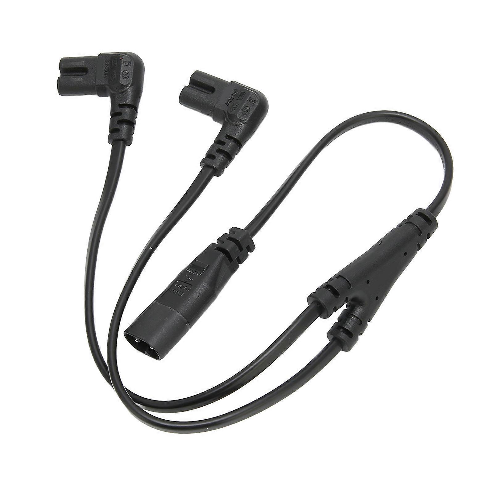 Iec320 C8 Auf Zwei C7 Stromkabel, Stecker Auf Buchse, 1 Eingang 2 Ausgänge Splitter Für Lcd-monitor Und Schreibtischlampe, 100-240v, Geteiltes Wechselstromkabel, 2-poliger Stecker, Elektrisches Zubehö