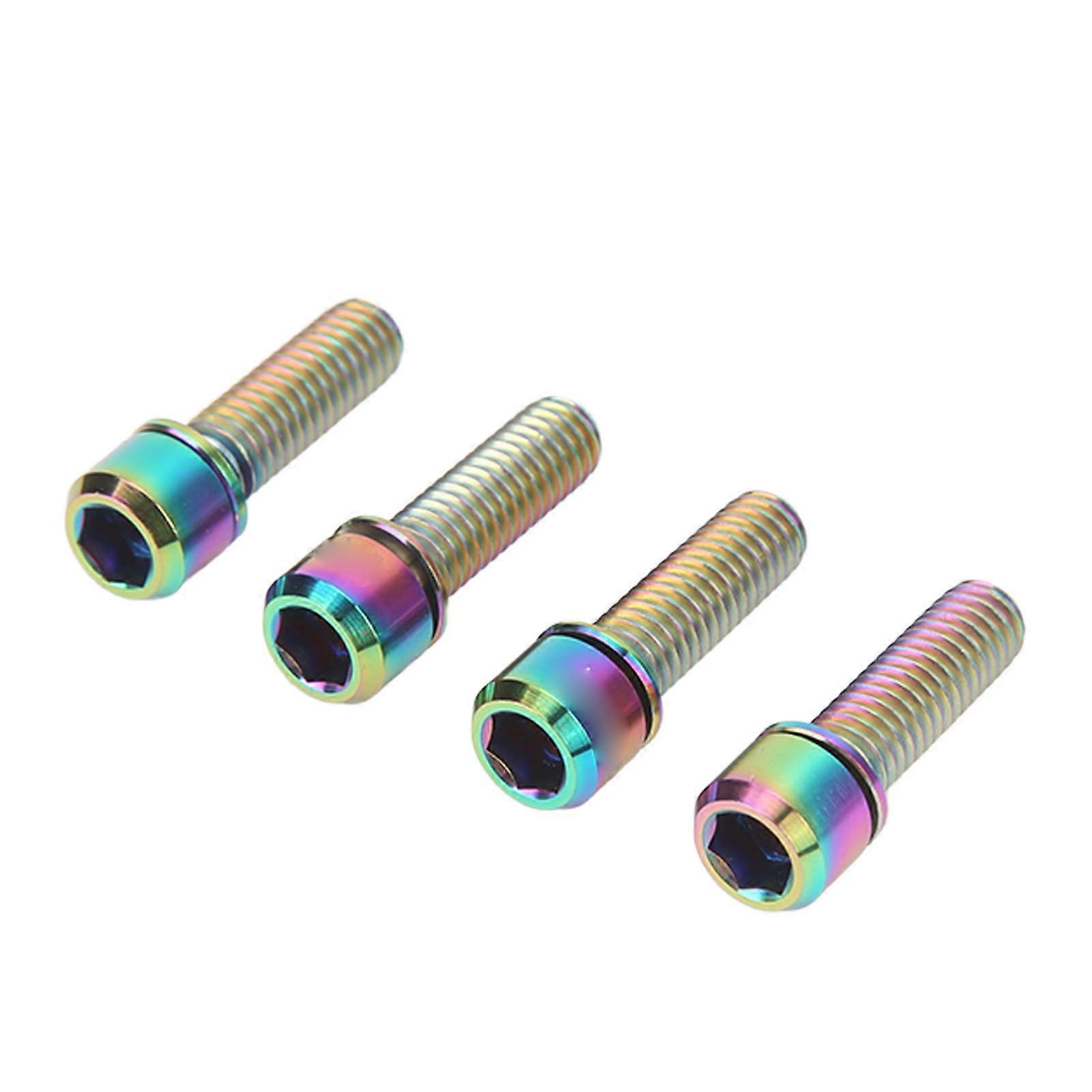 M6 20-mm-bremsschrauben Für Mountainbikes, Präzises Gewinde, Rostbeständig, Zuverlässig, Mountainbike-schraubensatz, Robuste Befestigung Für Bremssysteme