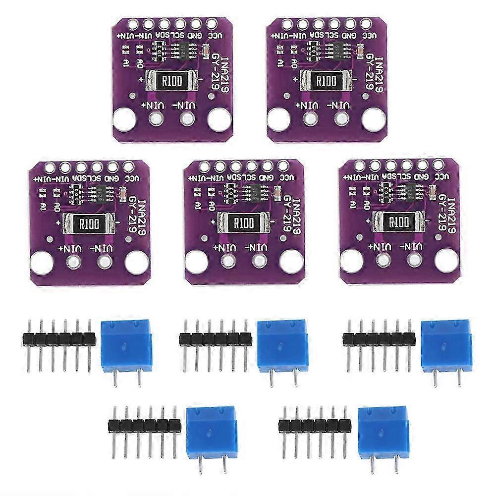 Ina219 Gy Digitaler Stromsensor, Hochpräzises I2c-modul, 5er-pack, Digitale Schnittstelle, Spannungs- Und Strommessung, Kompatibel Mit Diy-elektronik