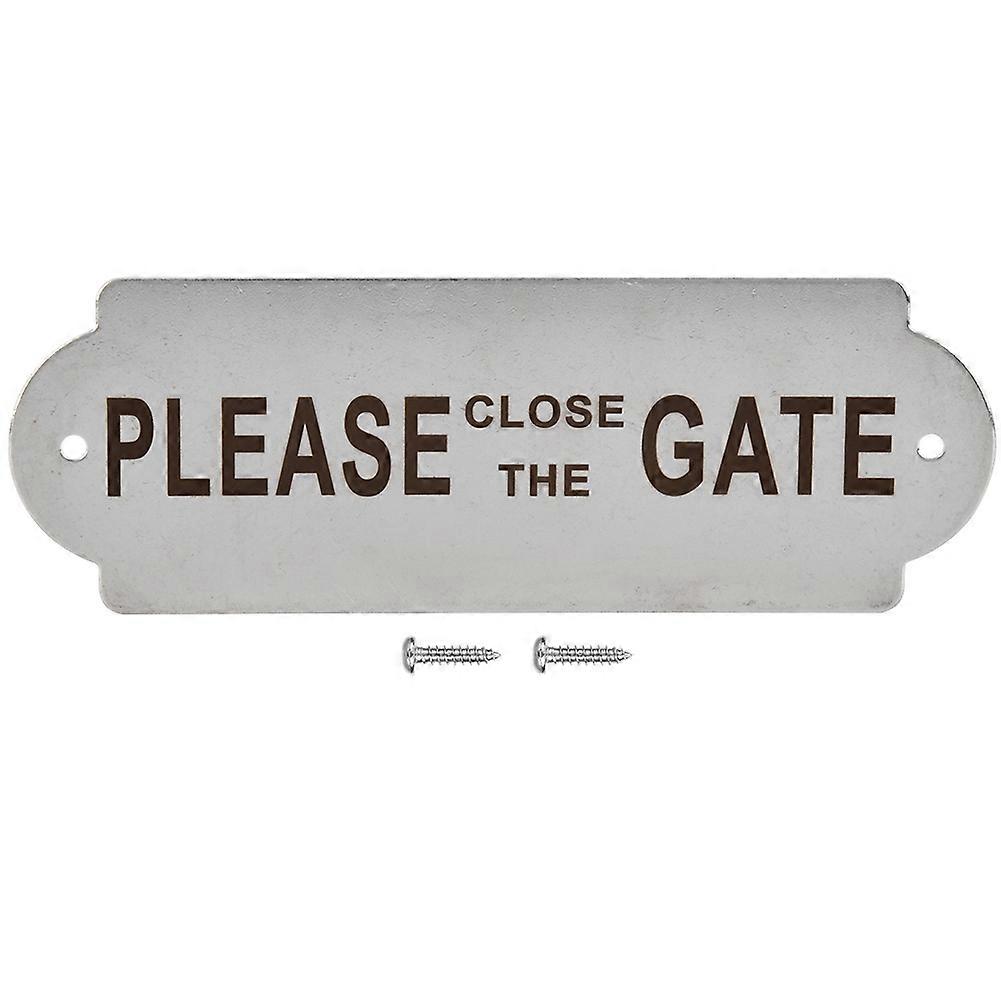 Edelstahlschild Für Zaun, Tor, Haus, Garten, Toilette, Inklusive Befestigungsschrauben