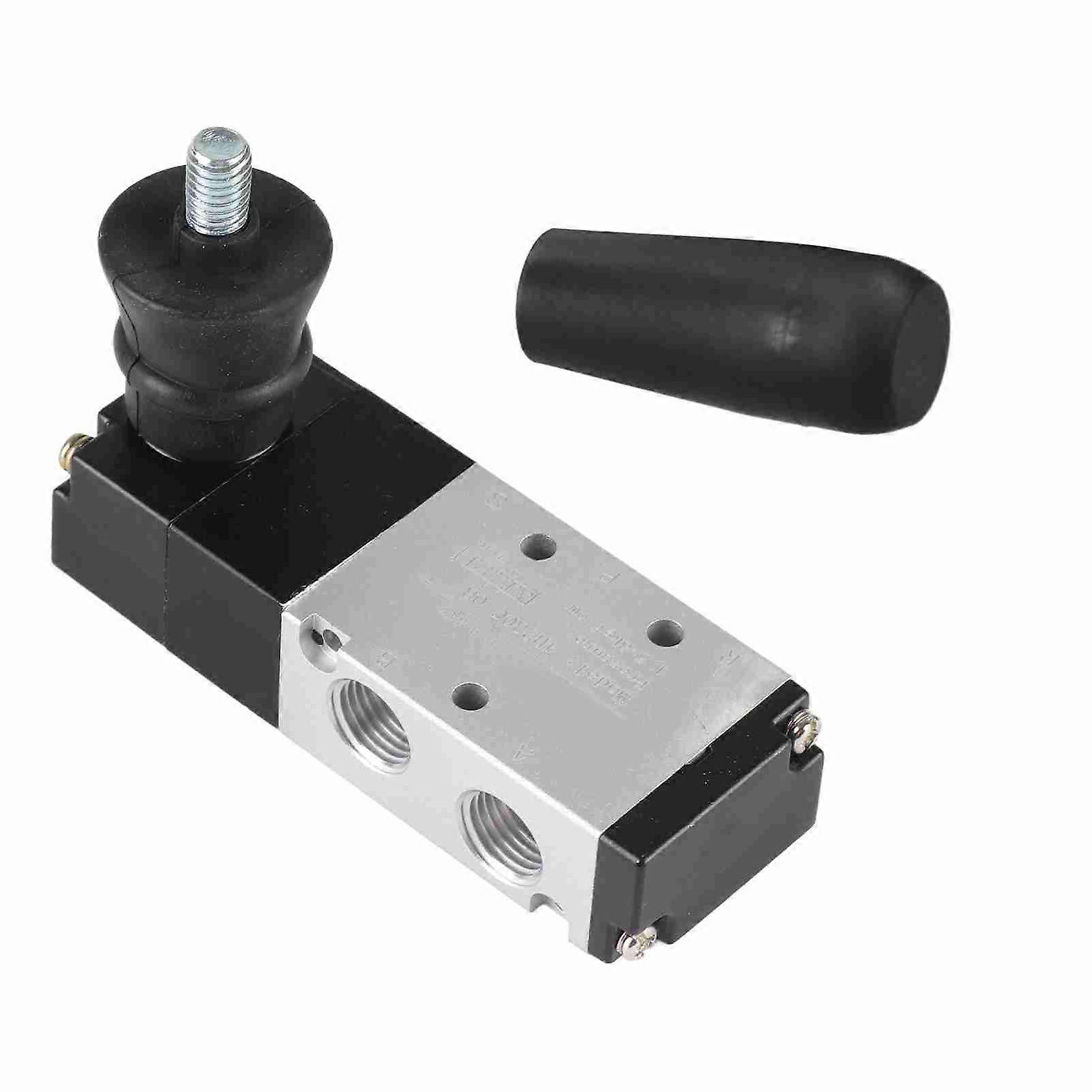 5/3-wege-druckluftverteiler Aus Aluminiumlegierung Mit Manuellem Hebel, Handbetätigtes Pneumatisches Ventil Für Den Druckluftkreislauf