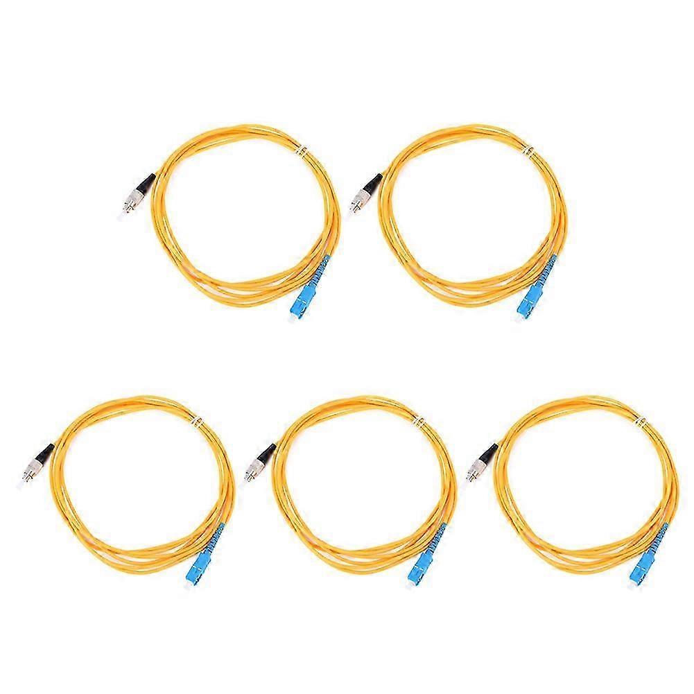 3m Sc-fc Singlemode-glasfaserkabel, 5er-pack Patchkabel Für Netzwerktechnik, Zuverlässige Datenübertragung