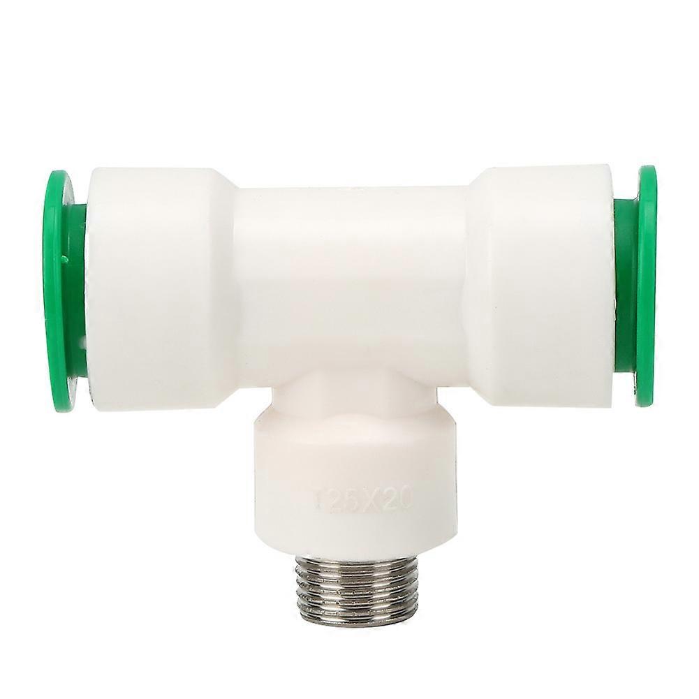 G1/2 Zoll 25 Mm T-stück Mit Außengewinde, Ppr-verbinder Für Wasserleitungen, Doppeltes Sanitärzubehör, Robuste Kunststoff-rohrverschraubung.