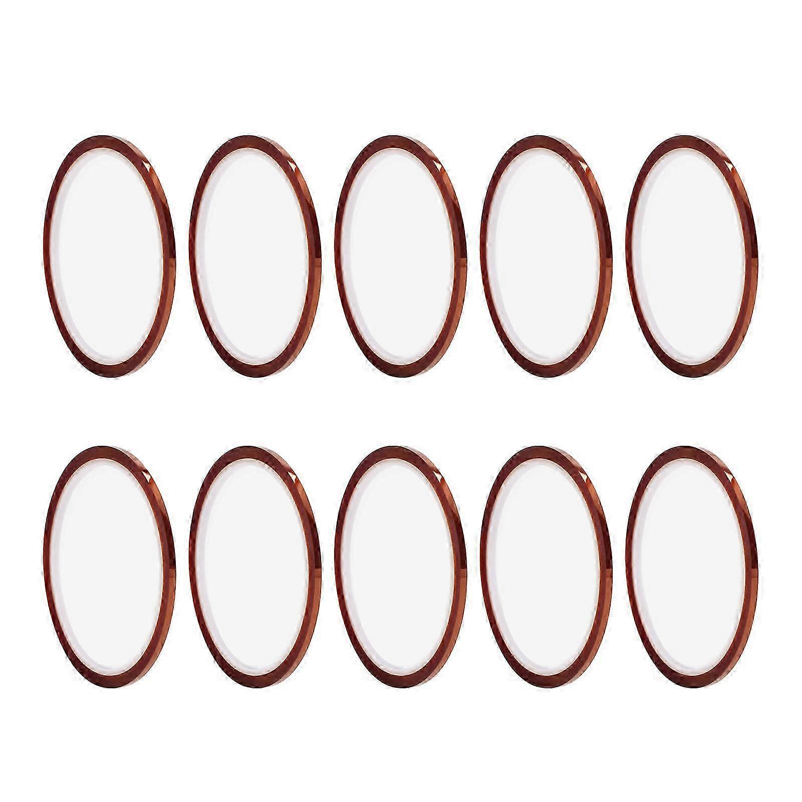 Pi Hitzebeständiges Thermotransferband, 10 Rollen, Hochtemperaturklebeband Für Transferpressen, 33 Meter, 3 Mm Breite