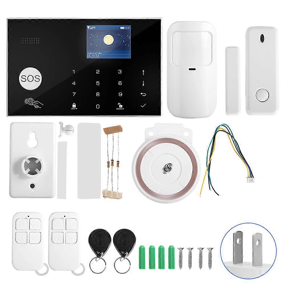 4g Wifi-diebstahlalarmanlage Mit 2,4-zoll-tft-bildschirm, Kompatibel Mit Alexa, Google Home Und Tuya, Fernsteuerung Über Mobile App, Smart-home-sicherheitssensor.