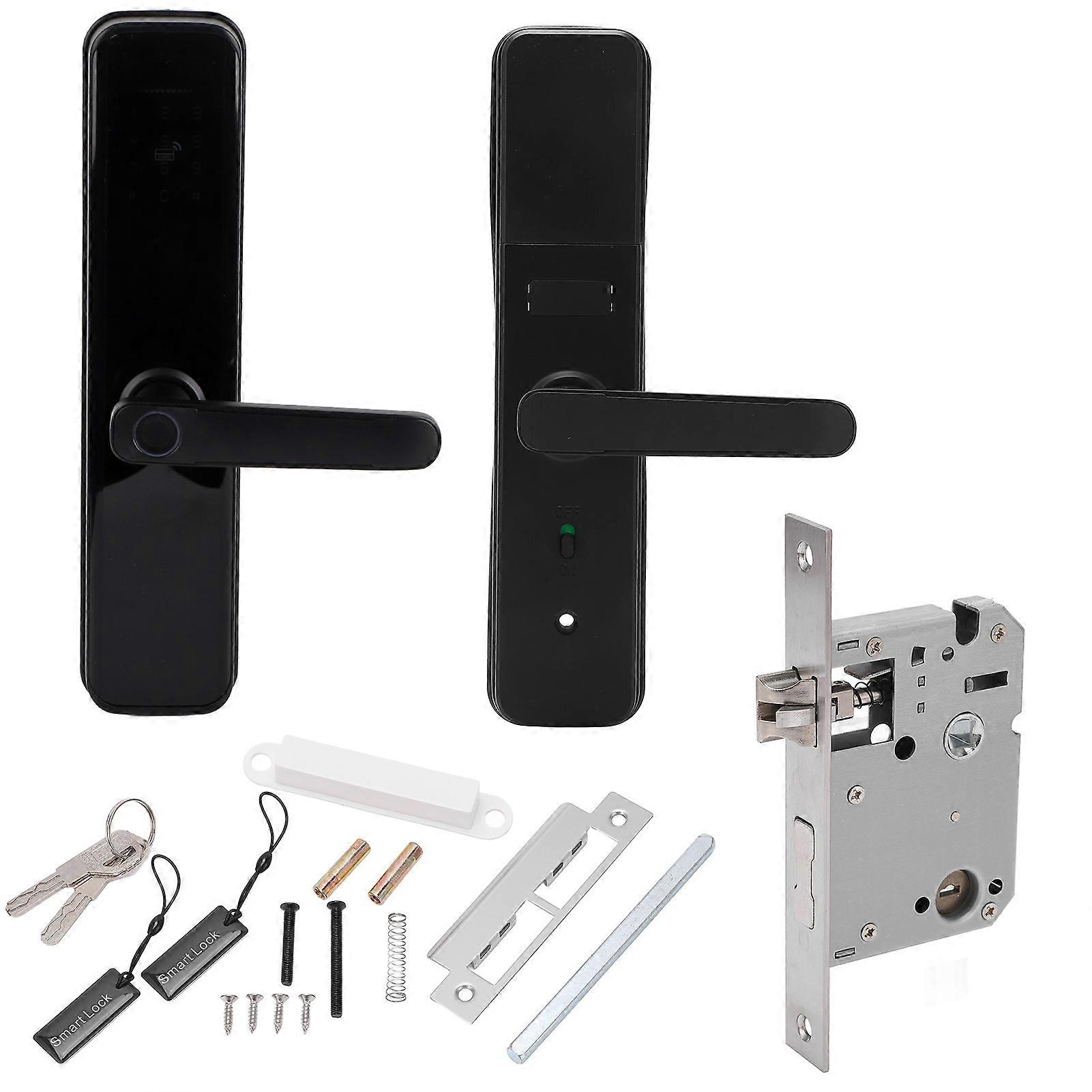 Intelligentes Türschloss Mit Wlan, Bluetooth Und Rfid-karte, Temporärem Code, Fernentriegelung Per App, Einbruchschutz, Tuya-kompatibel, Für Zuhause Und Büro