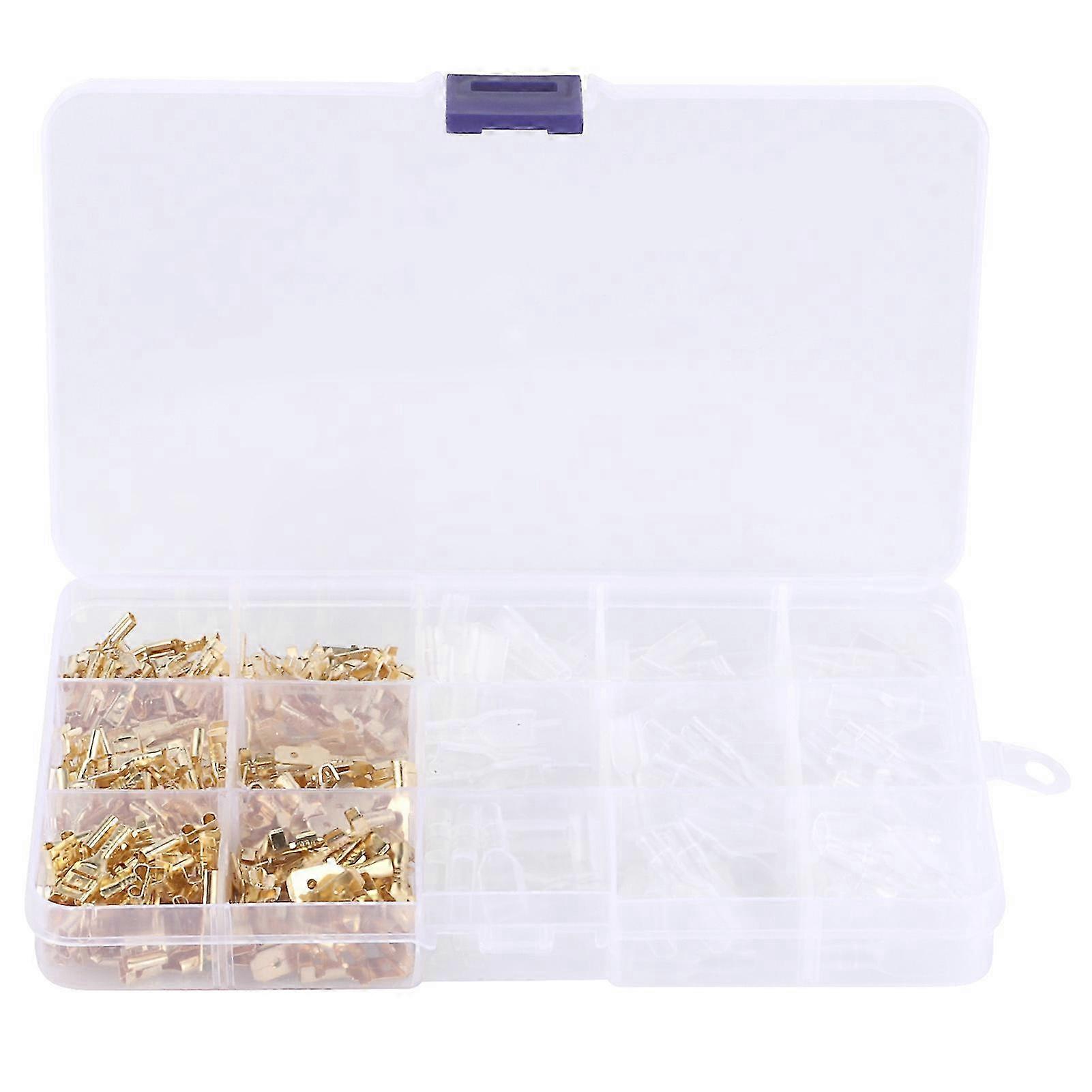 270-teiliges Set Aus Elektrischen Steckern Und Buchsen, 2,8/4,8/6,3 Mm Crimp-anschlüssen, Industrie-kabelschuh-set, Gemischtes Set Aus Schnellverbindern.