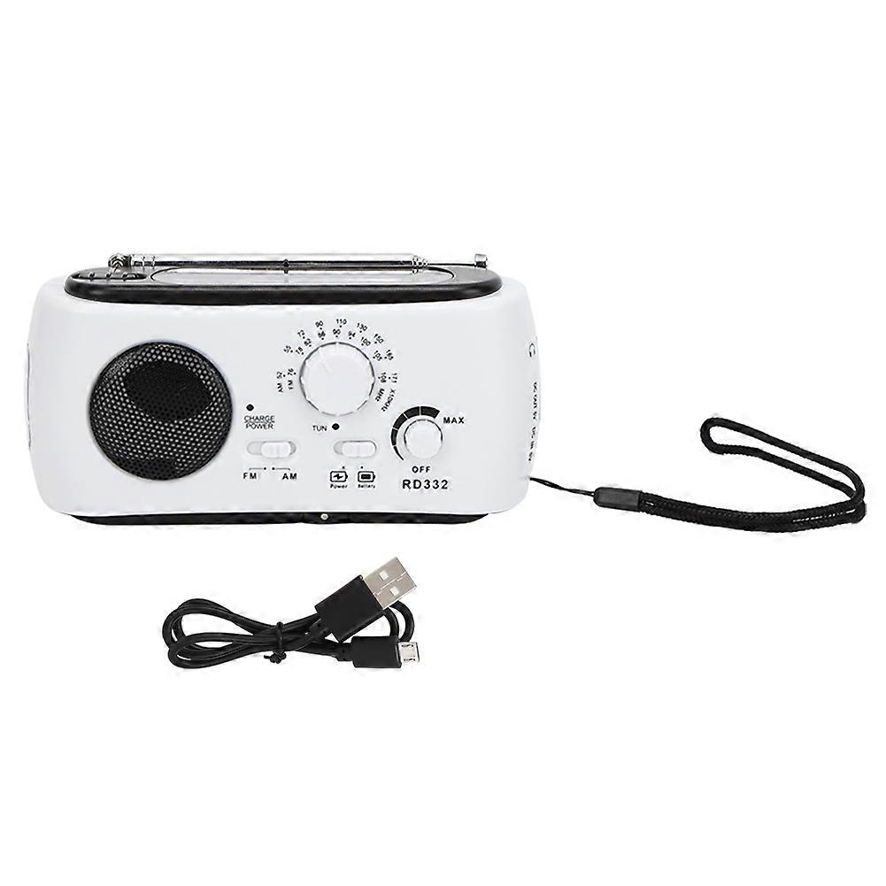 Multifunktionales Abs-solar-kurbelradio Mit Taschenlampe Und Notfunkfunktion, Manuelle Aufladung, Outdoor-überlebensset