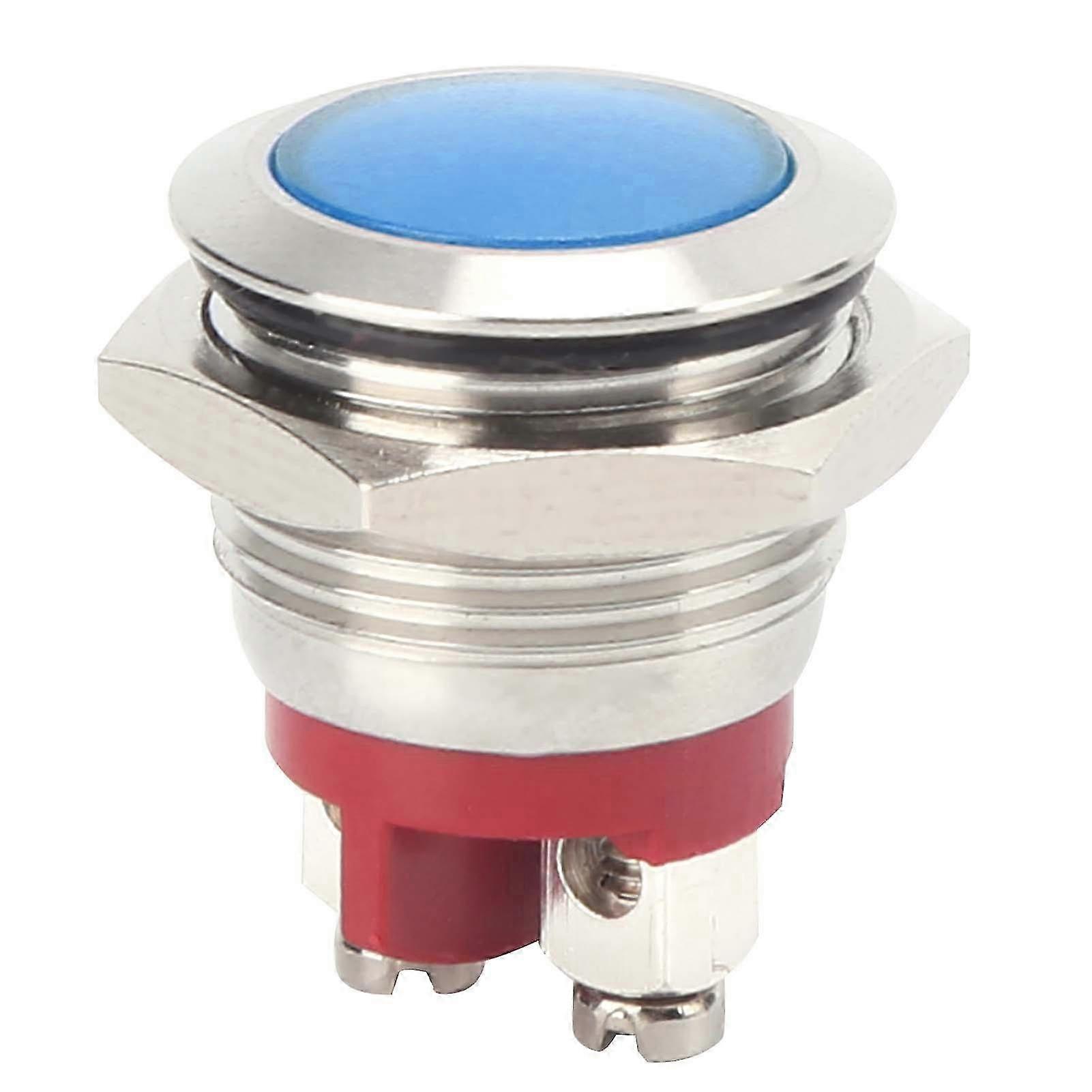 0,6 Zoll Blaue Led-anzeigeleuchte, Wasserdicht Gemäß Ip66, Flammhemmender Sockel, Universelles Signal Für Geräte, Wasserfeste Kontrollleuchte, Für Industrie Und Haushalt
