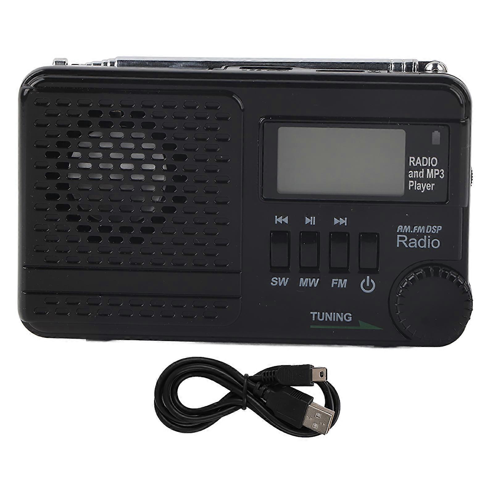 Tragbarer Multifunktions-mp3-player Mit Usb- Und Tf-eingang, Fm/mw-radioempfänger, Eingebautem Lautsprecher Und Digitalem Audioplayer