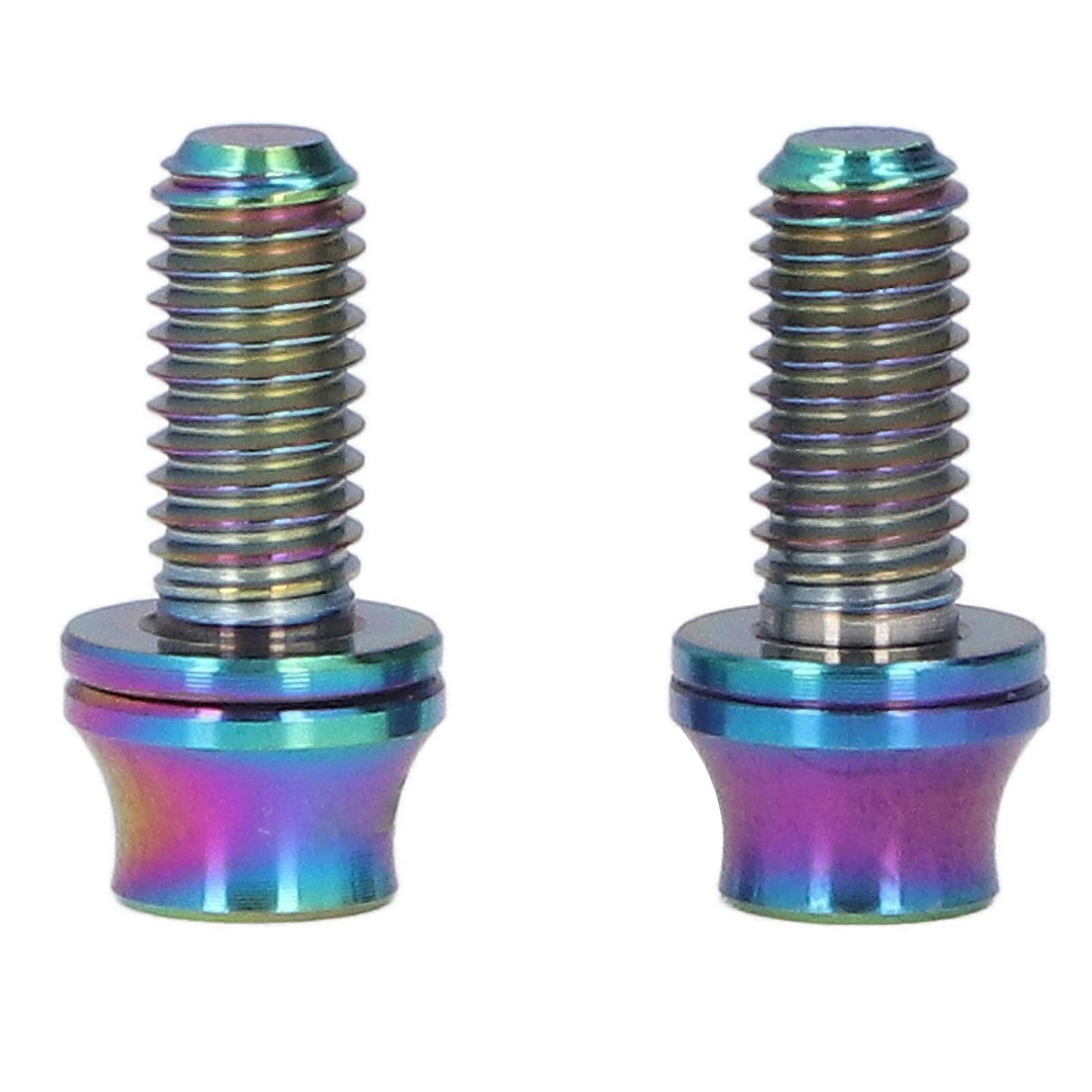 M5x12mm Flaschenhalterschrauben Aus Titanlegierung, 2er-set, Mit Unterlegscheiben, Für Mountainbikes Und Rennräder