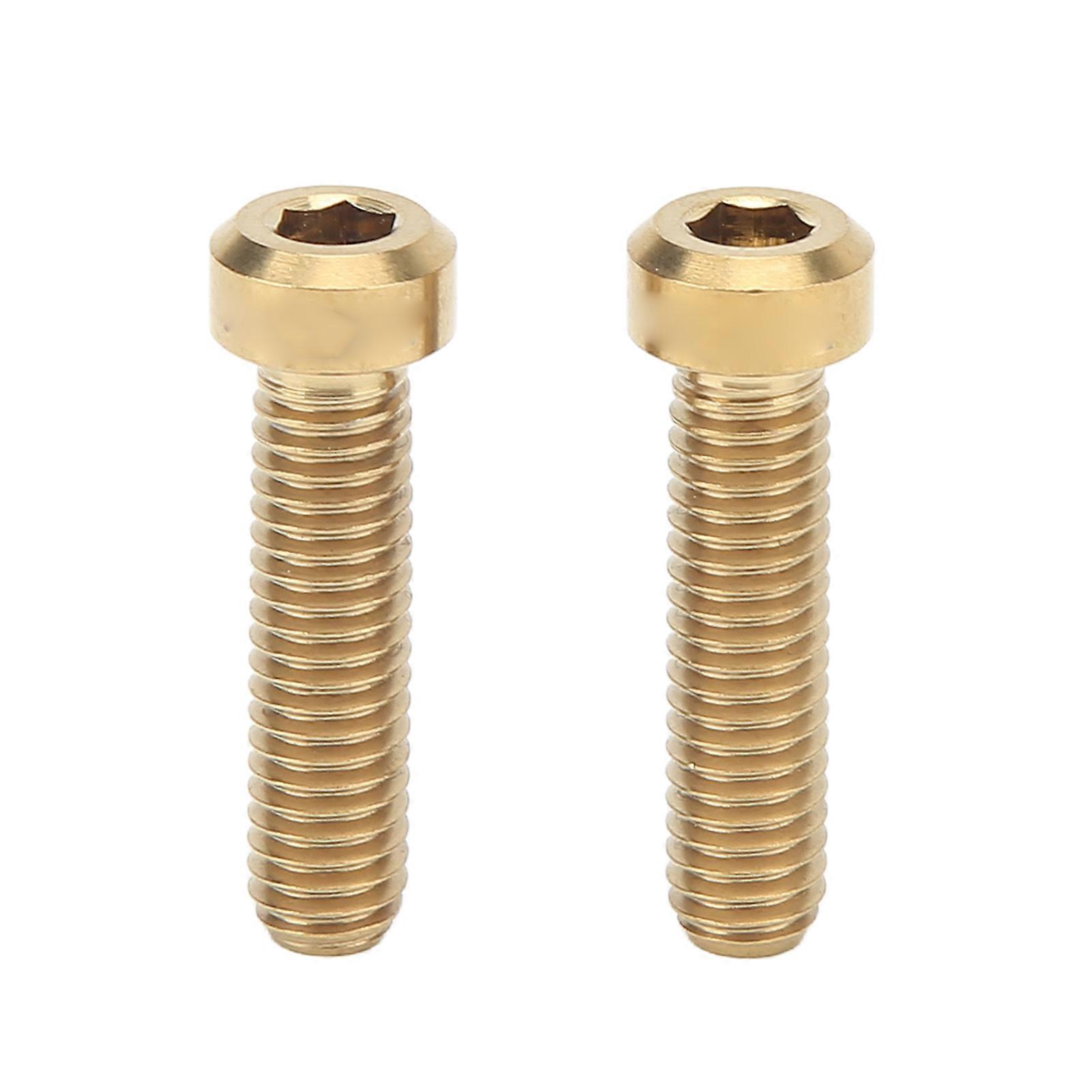 2 Stück M6 23,5 Mm Titanlegierungs-befestigungsschrauben Für Fahrradvorbauten, Oxidationsbeständig, Rostfrei, Sicher
