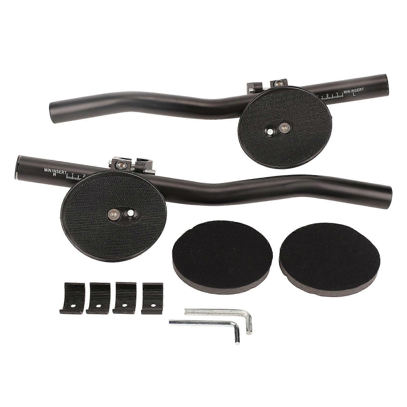 Zweiteiliger Aero-lenker Für Mountainbike/rennrad, Aluminium-handauflagenstange, Lenker Für Zeitfahrräder, Komfort Und Leistung