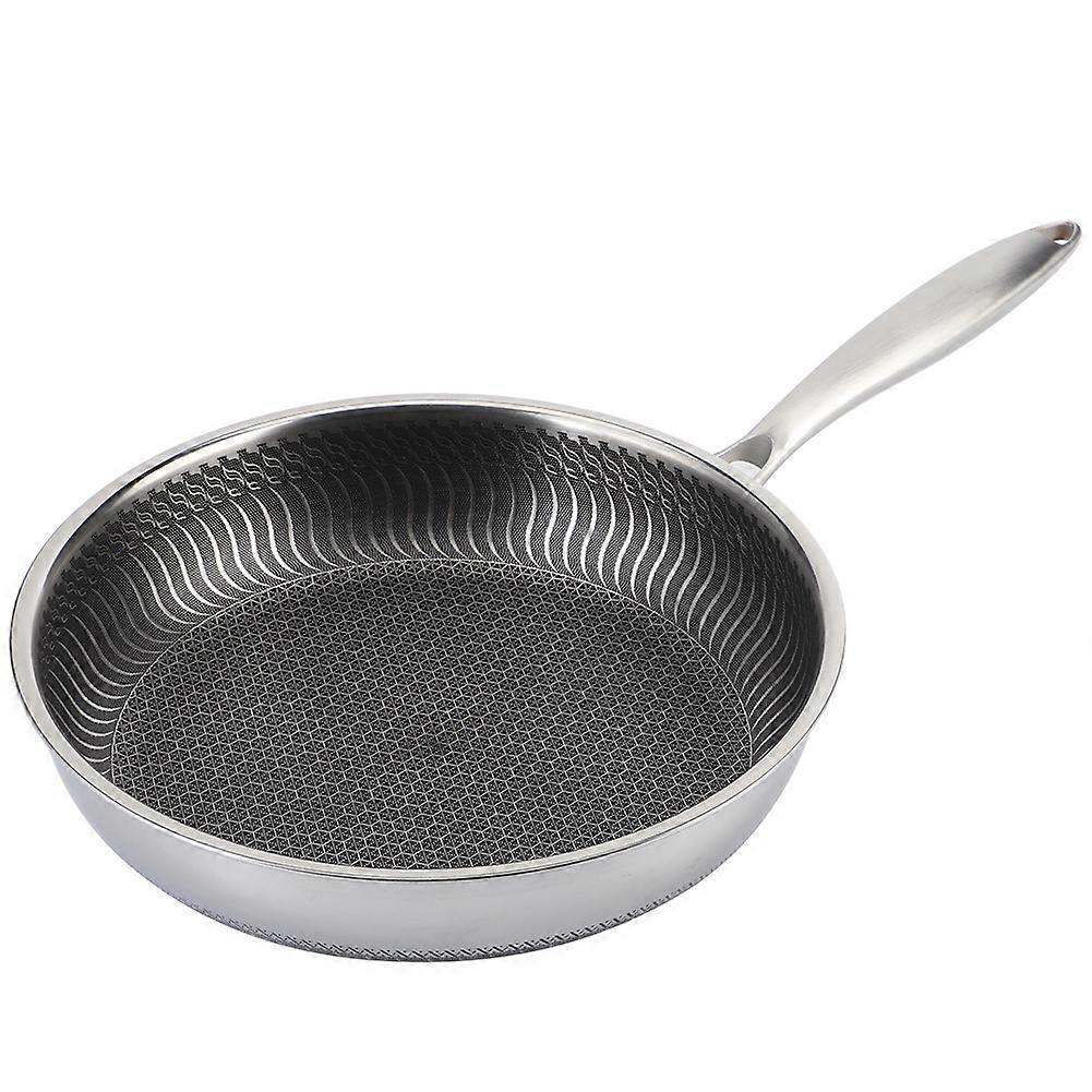 28 Cm Große Bratpfanne Aus Edelstahl 304, Antihaftbeschichtet, Zum Kochen Von Eiern Geeignet, Küchenutensil, Leichte Pfanne Für Omeletts Und Pfannkuchen, Langlebiges Kochwerkzeug.