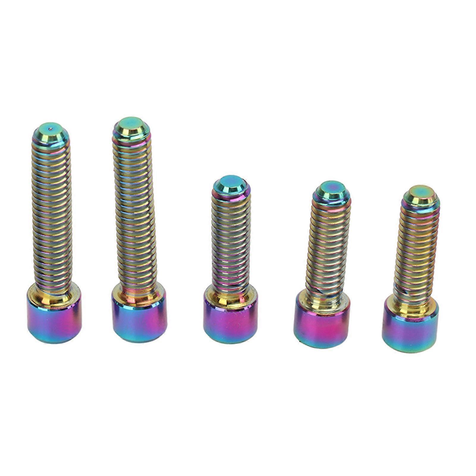 5 Stück M4 Schaltwerkskäfigschrauben, 3 Stück 13,5 Mm, 2 Stück 20 Mm, Titanlegierung, Rostfrei, Einfache Montage Für Mountainbikes
