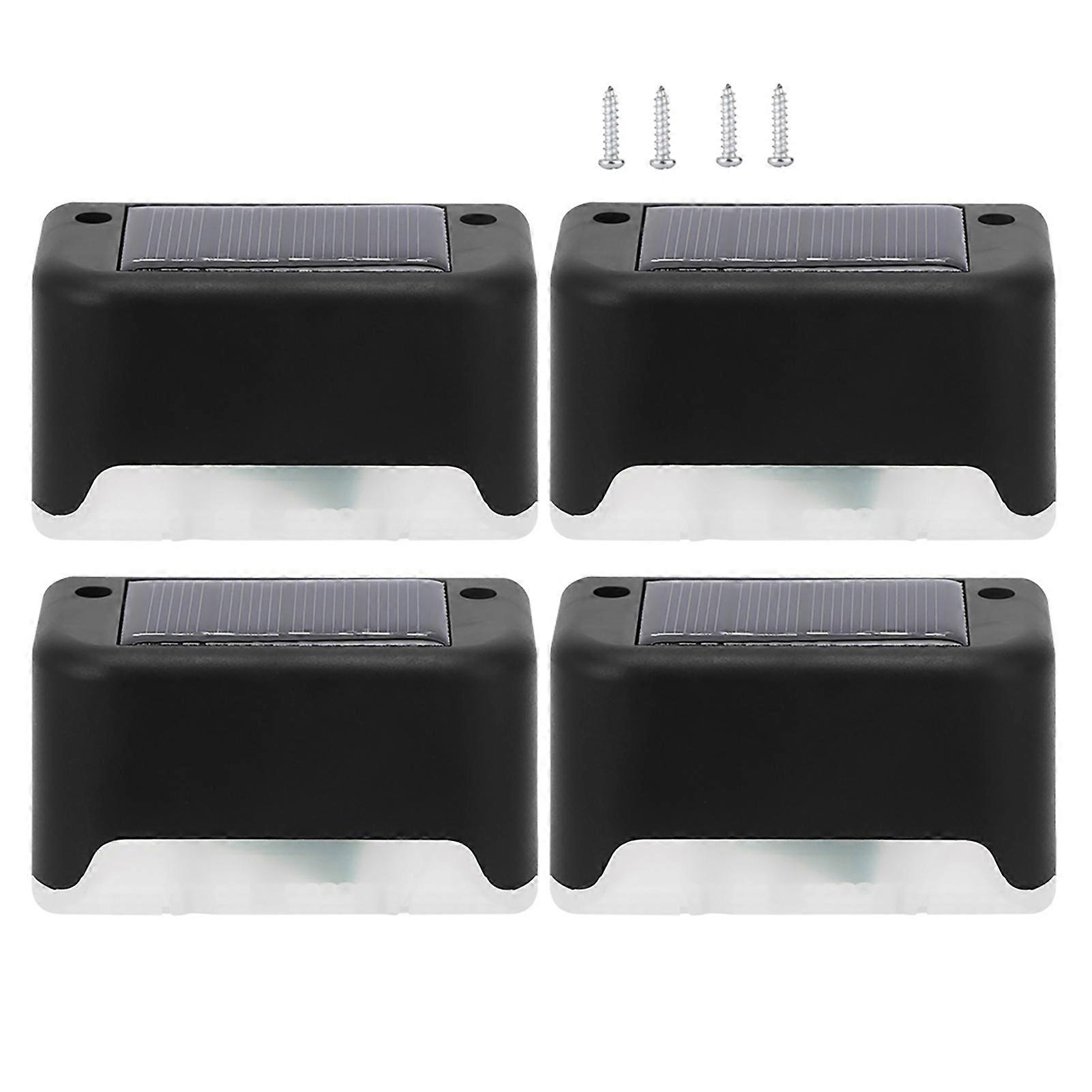 4 Led-solar-wandleuchten, Außenbeleuchtung Für Zäune Und Gärten, Landschaftsgestaltung, 4er-set, Wasserdicht, Kabellos